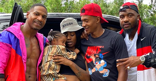 Stevie J Shows off Flawless Abs in a Pink Outfit While Posing with His ...
