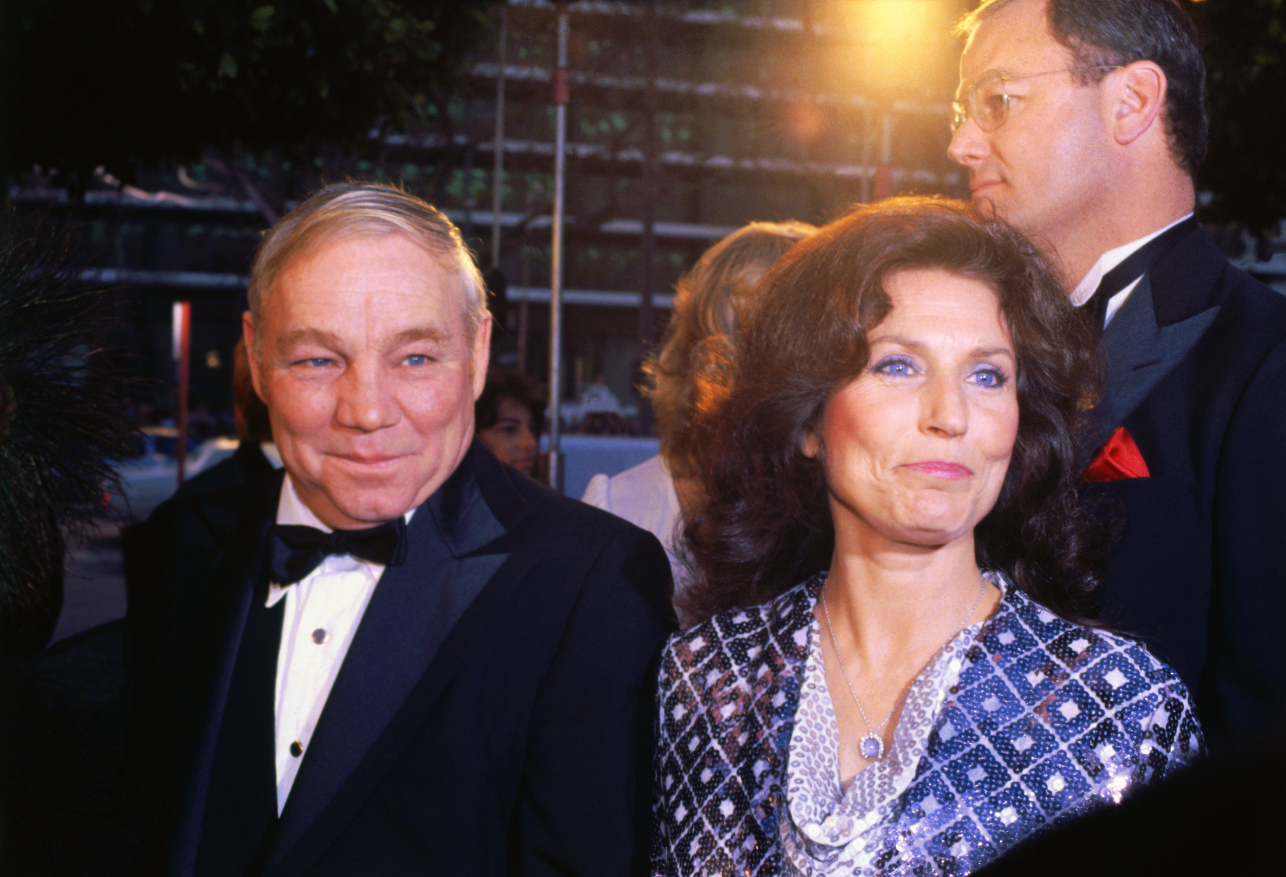 Loretta Lynn attends Academy Awards with her husband, Oliver Lynn, after "Coal Miner's Daughter," based on her own life, was nominated for Best Film. | Source Getty Images