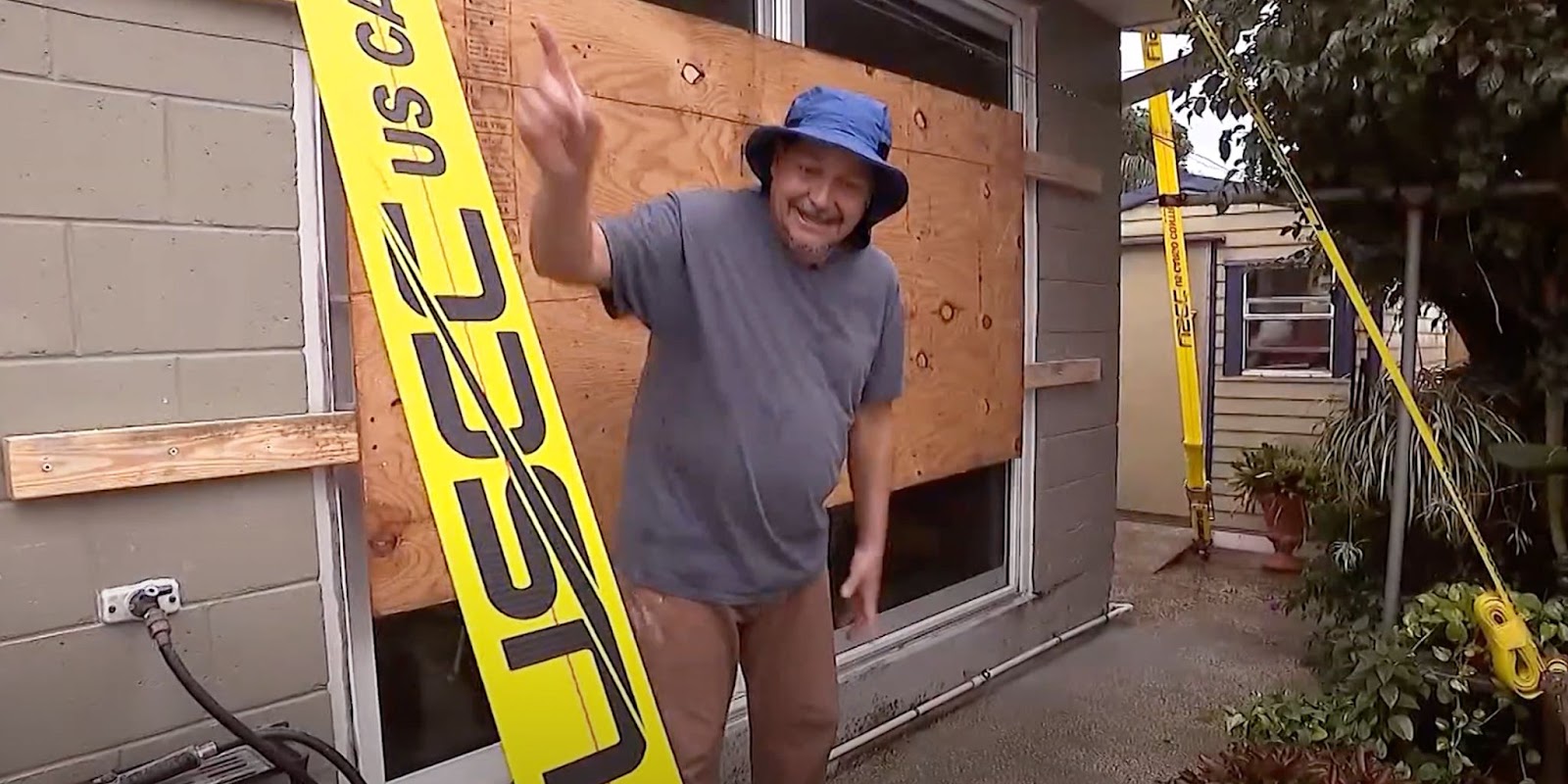 Pedro Caceres giving a tour of his strapped-down home in preparation for Hurricane Milton. | Source: YouTube/9NEWS