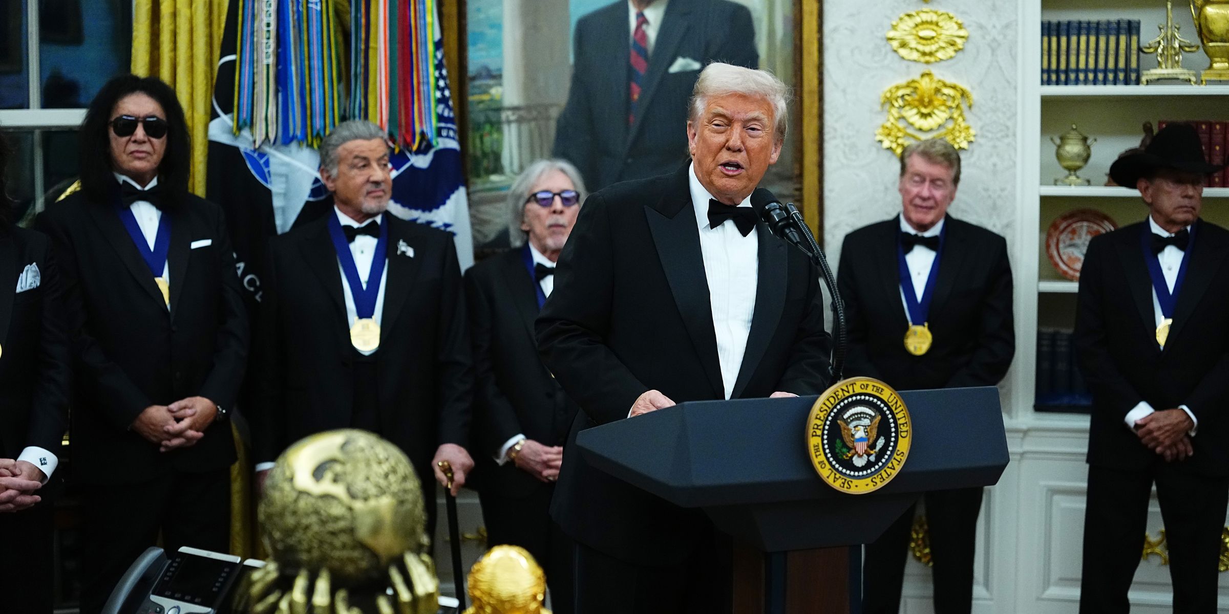 Donald Trump and the 2025 Kennedy Center honorees | Source: Getty Images