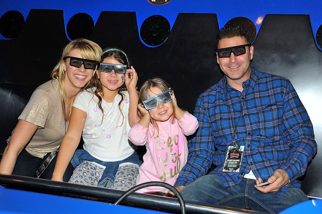 Jodie Sweetin, daughters Beatrix Sweetin-Coyle, Zoie Herpin and Justin Hodak attend Knott's Merry Farm Countdown to Christmas | Getty Images