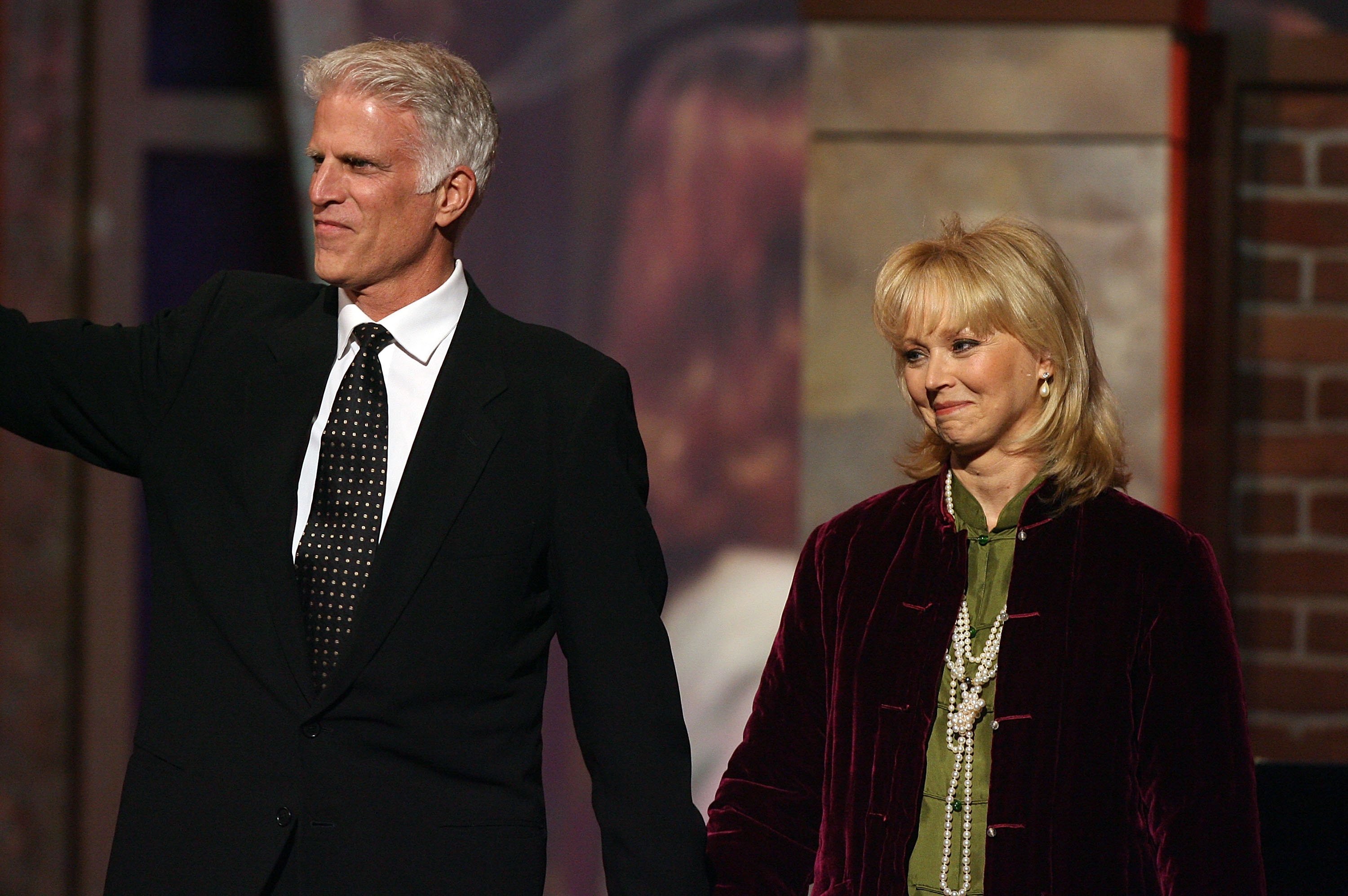 Ted Danson and Shelley Long onstage at the 2006 TV Land Awards at the Barker Hangar on March 19, 2006 in Santa Monica, California I Source: Getty Images