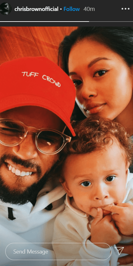 Chris Brown with his ex-girlfriend, Ammika Harris, and his son, Aeko. | Photo: Instagram/@chrisbrownofficial
