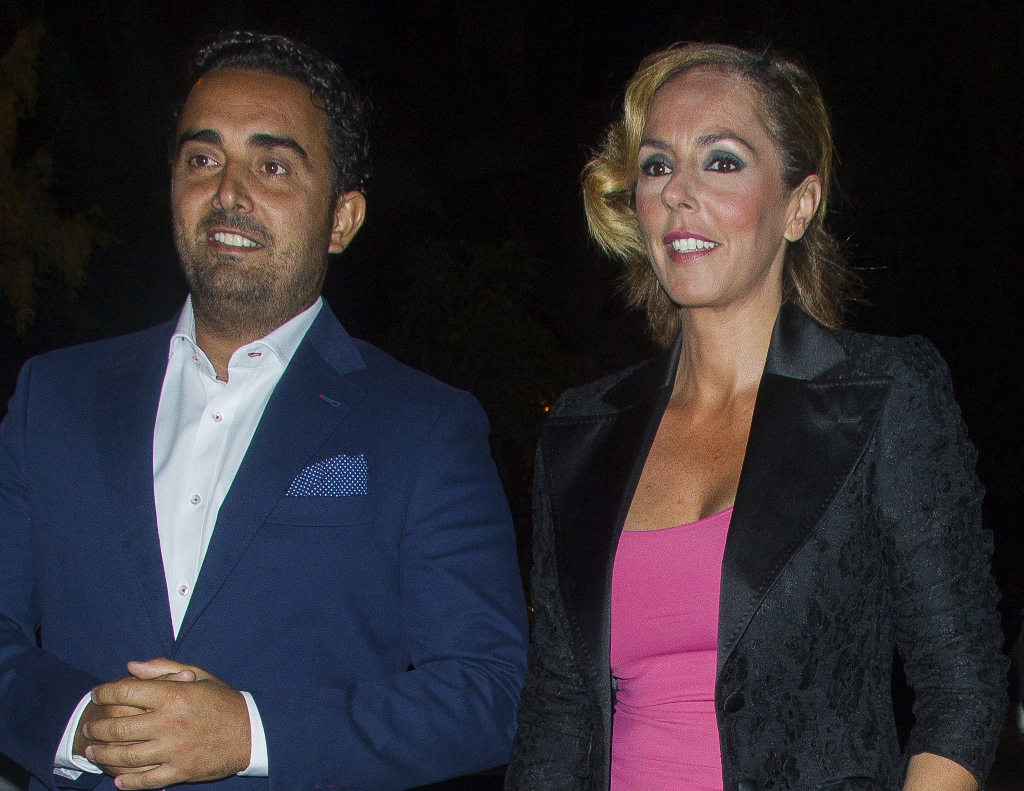 Fidel Albiac y Rocío Carrasco en Le Boutique, el 23 de septiembre de 2015 en Madrid, España. | Foto: Getty Images