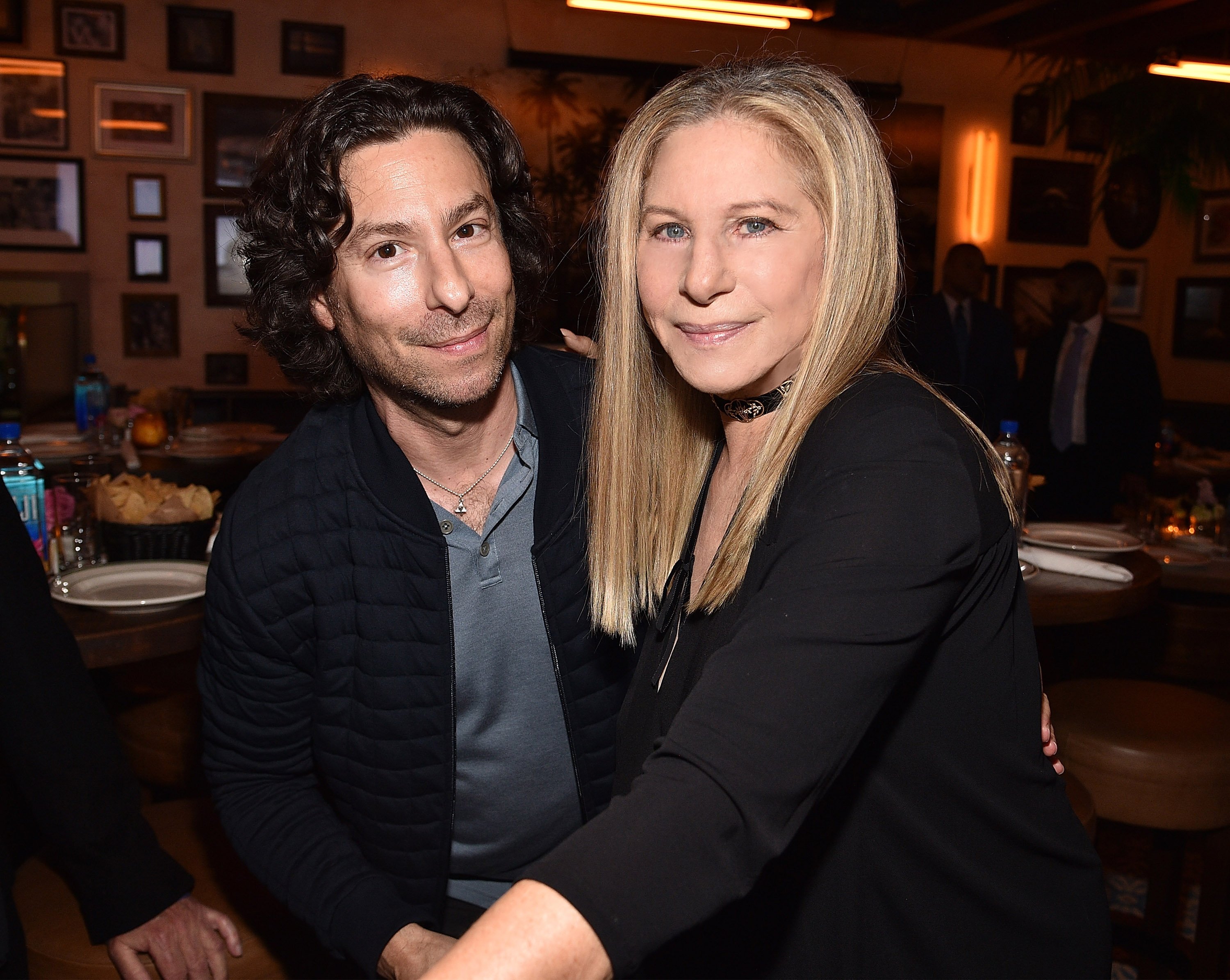 Jason Gould and Barbra Streisand attend Barbra Streisand's 75th birthday at Cafe Habana on April 24, 2017 in Malibu, California | Source: Getty Images