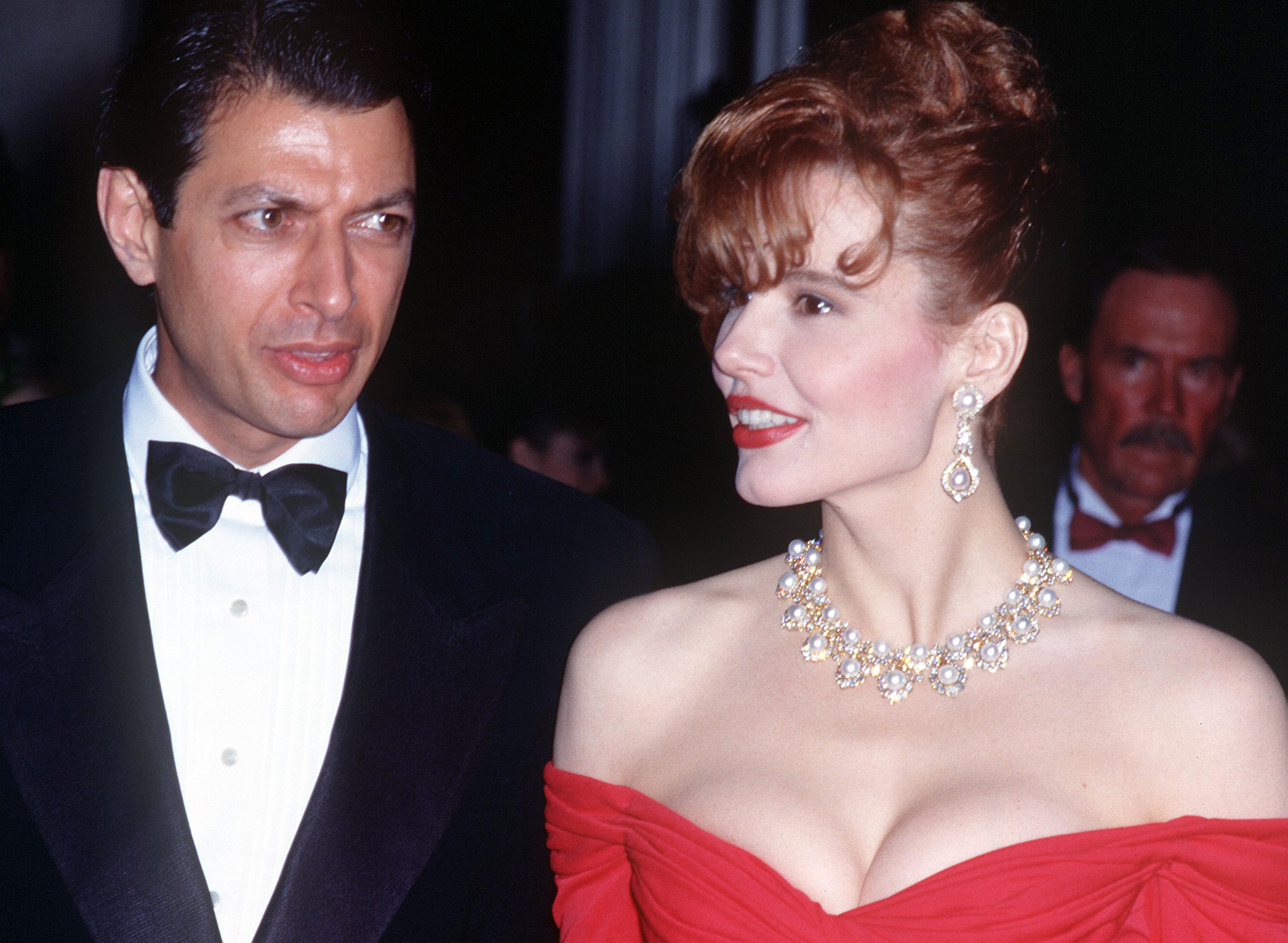 Geena Davis and Jeff Goldblum at the 62nd Annual Academy Awards on March 26, 1990 | Source: Getty Images