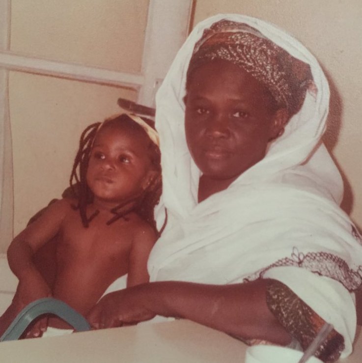 The actress with her mother during her early years | Source: Instagram/gabbysidibe