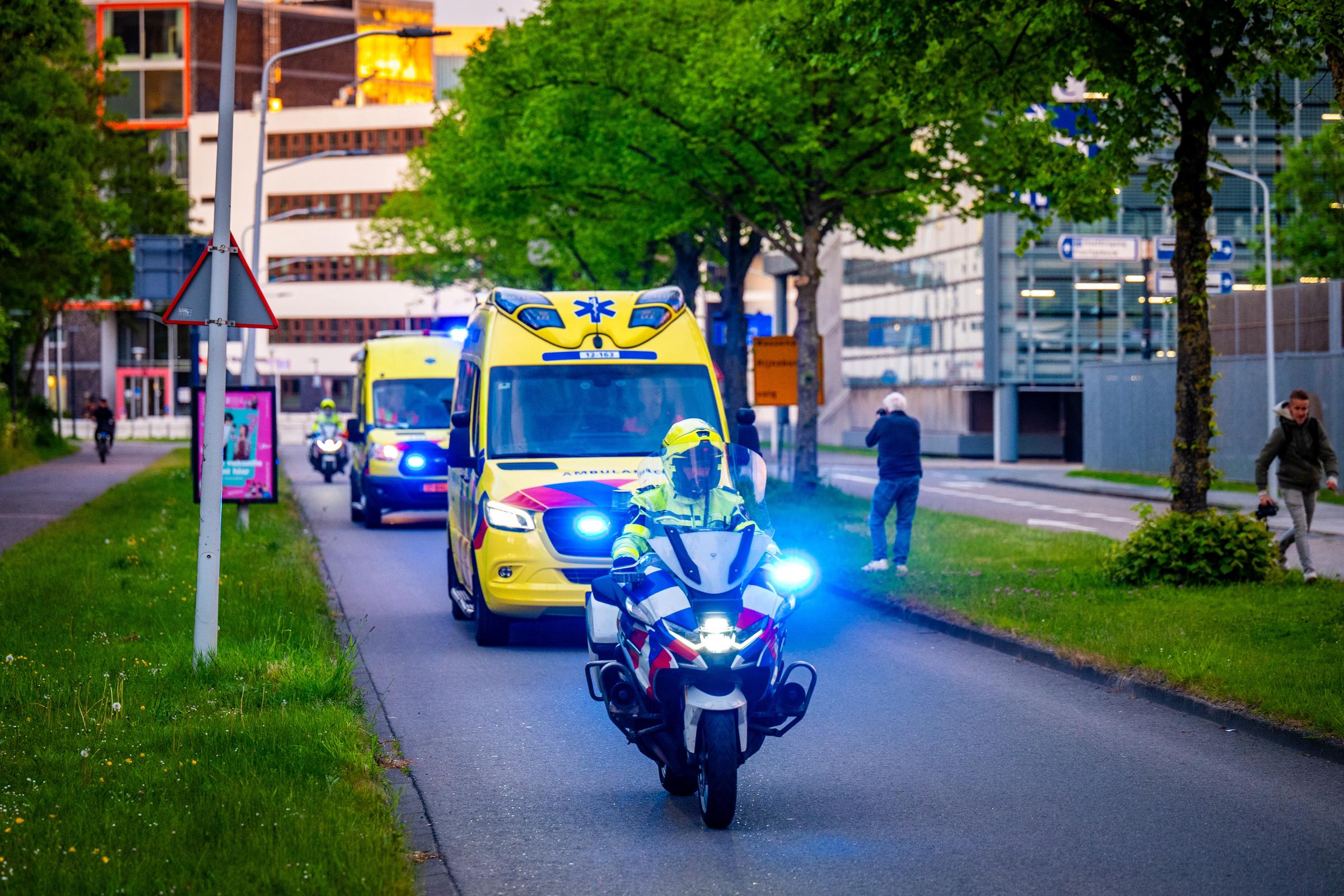 A view of a convoy of ambulances allegedly carrying at least one of the passengers from the cruise ship MV Hondius believed to be infected with hantavirus escorted by Dutch police as it arrives near Leiden University Medical Center on May 6, 2026 | Source: Getty Images