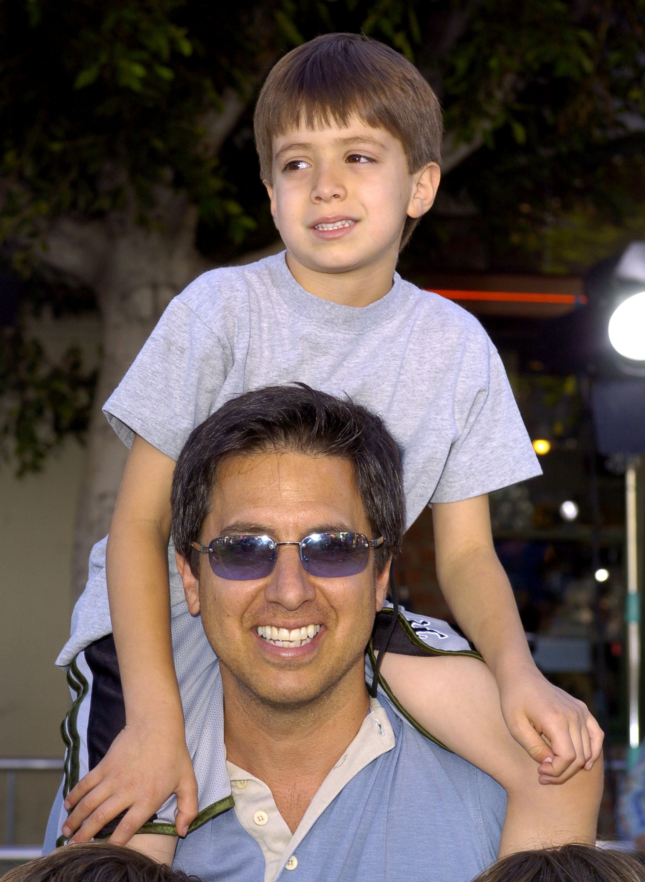 Ray Romano and son during the Los Angeles premiere of "Shrek 2" at Mann Village Theatre in Westwood, California | Source: Getty Images