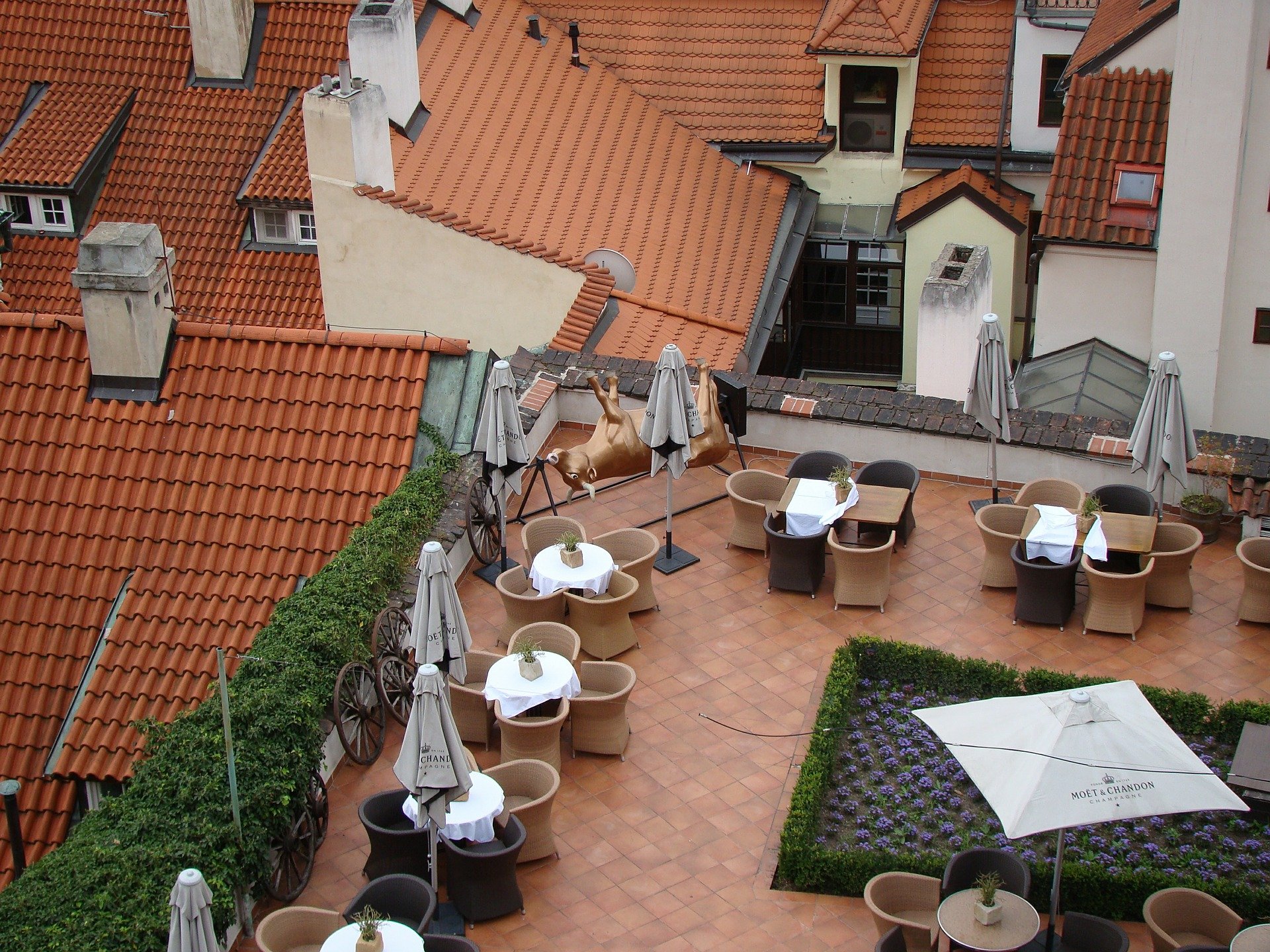 Pictured - Roof of a restaurant in Prague, Czech Republic | Source: Pixabay