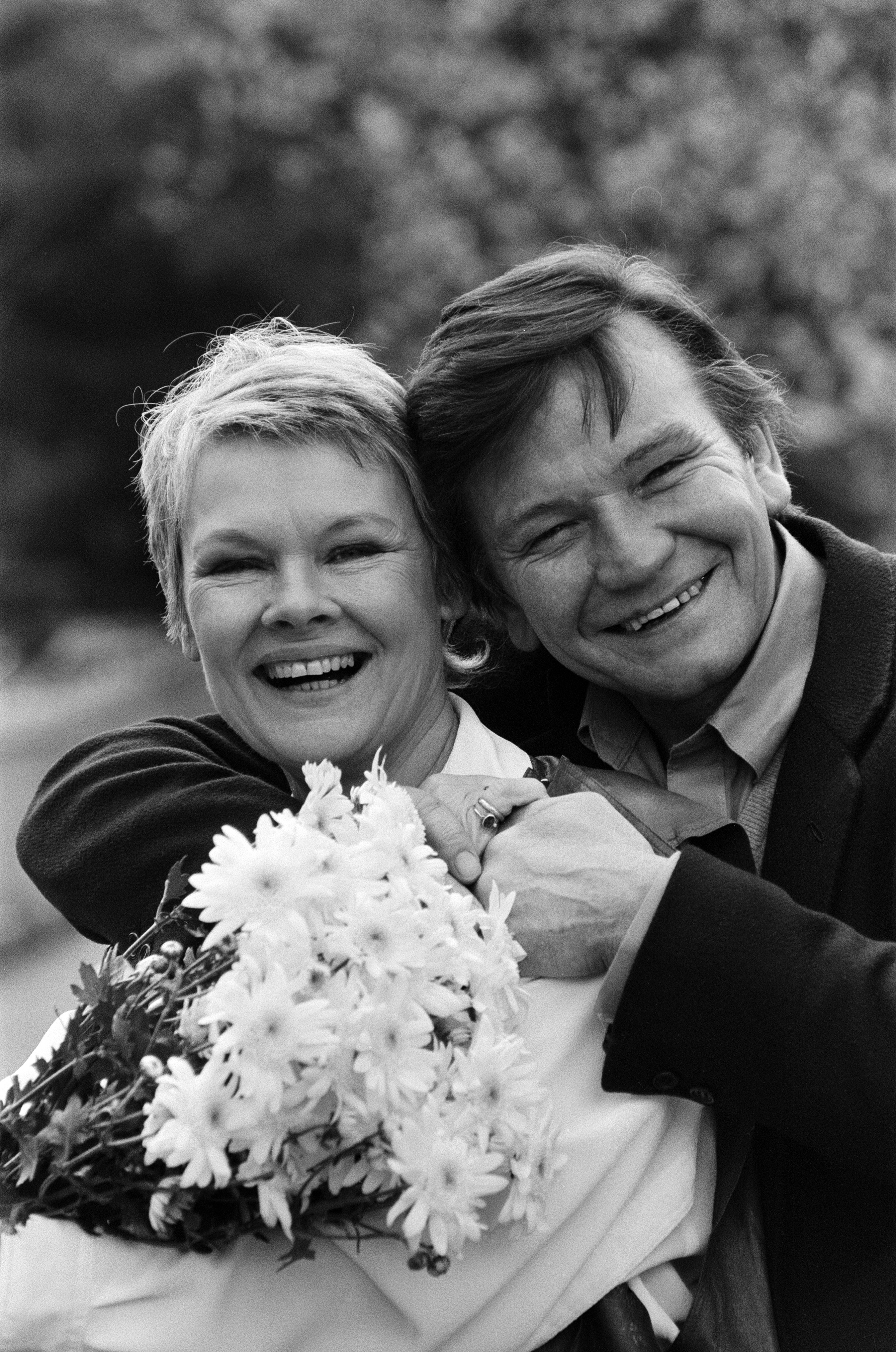 Judi Dench and her husband, the actor, Michael Williams, 10th April 1987 | Source: Getty Images 