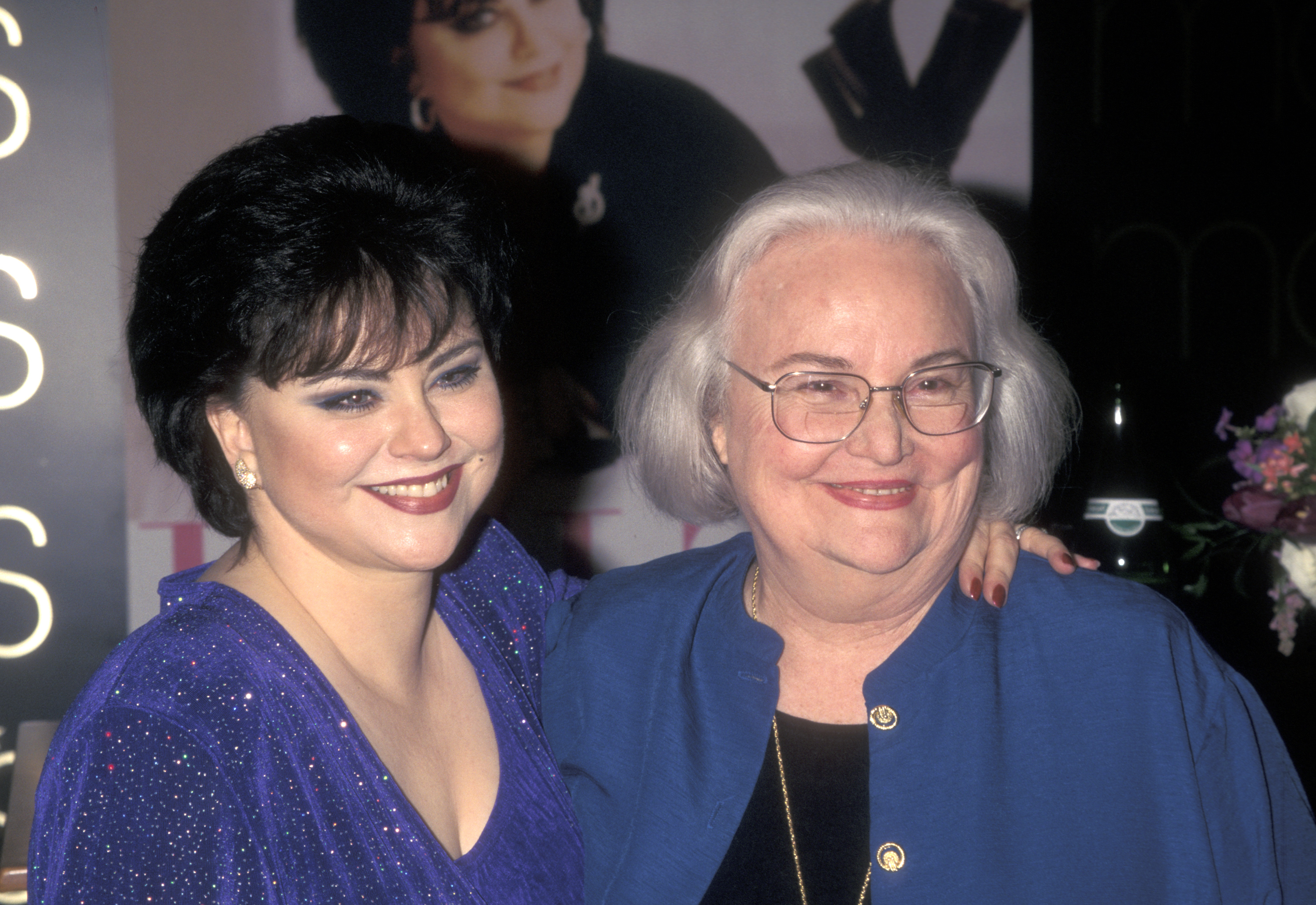 Delta Burke and her mother at the launch of Burke's clothing line at Macy's Herald Square in New York City | Source: Getty Images