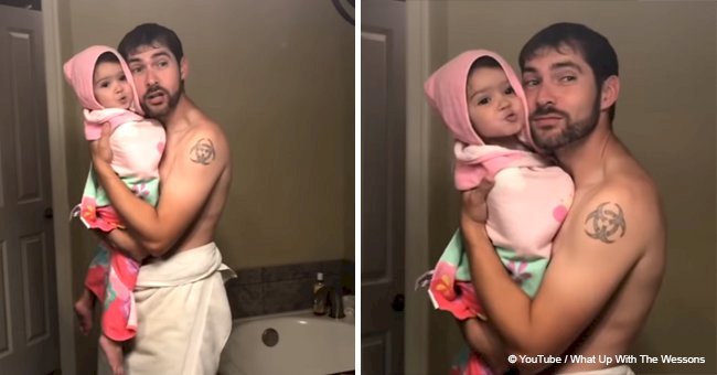 Daddy-Daughter lip-sync singing duet is probably the cutest thing we saw today