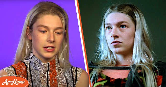 Pictured: Fashion model and "Euphoria" actress Hunter Schafer  | Source: Twitter/@IndieWire and YouTube/@MTVNews