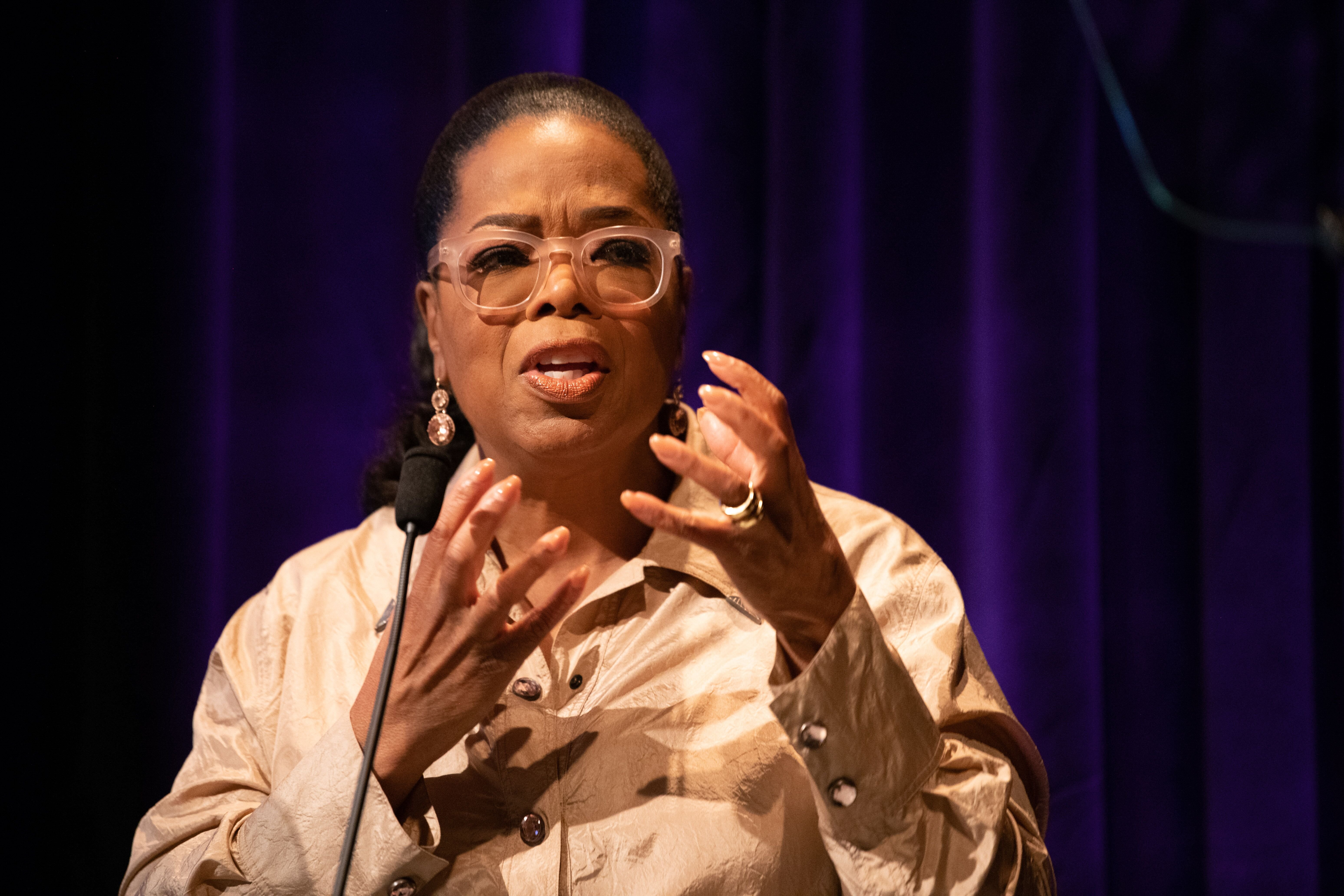 Oprah Winfrey speaks onstage at the Women's E3 Summit | Source: Getty Images