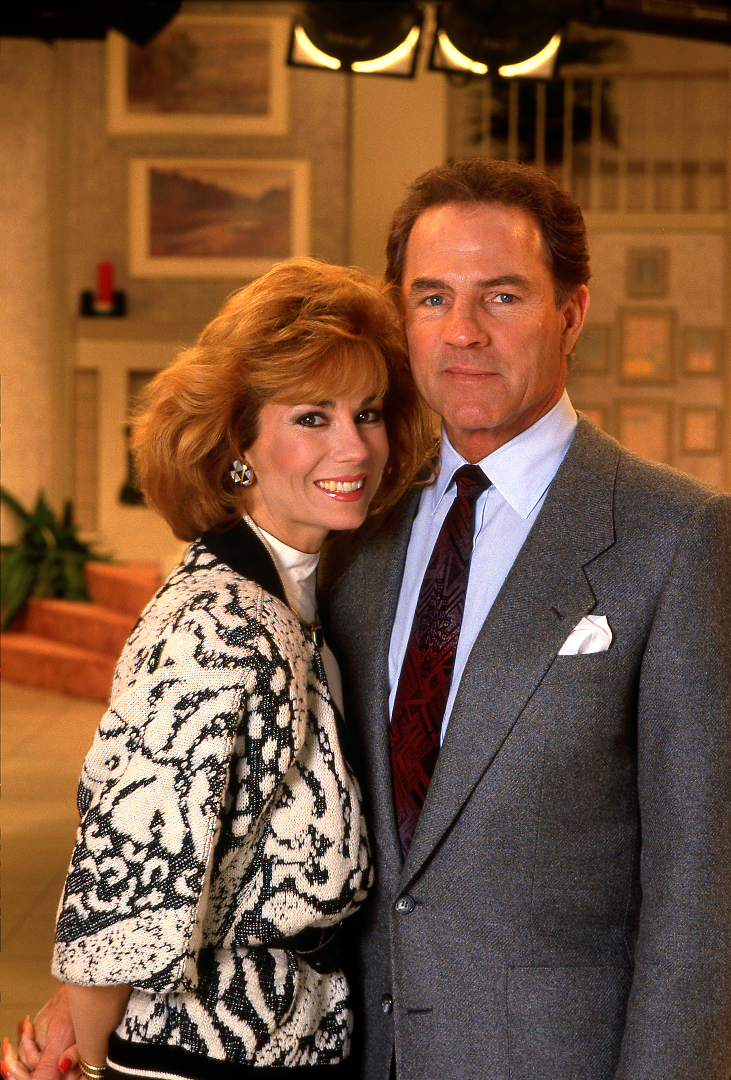 Kathie Lee Gifford and Frank Gifford on 'Good Morning America' circa 1988 | Source: Getty Images