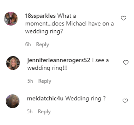 Screenshot showing comments on Michael Strahan's IG post | Source: Instagram/michaelstrahan