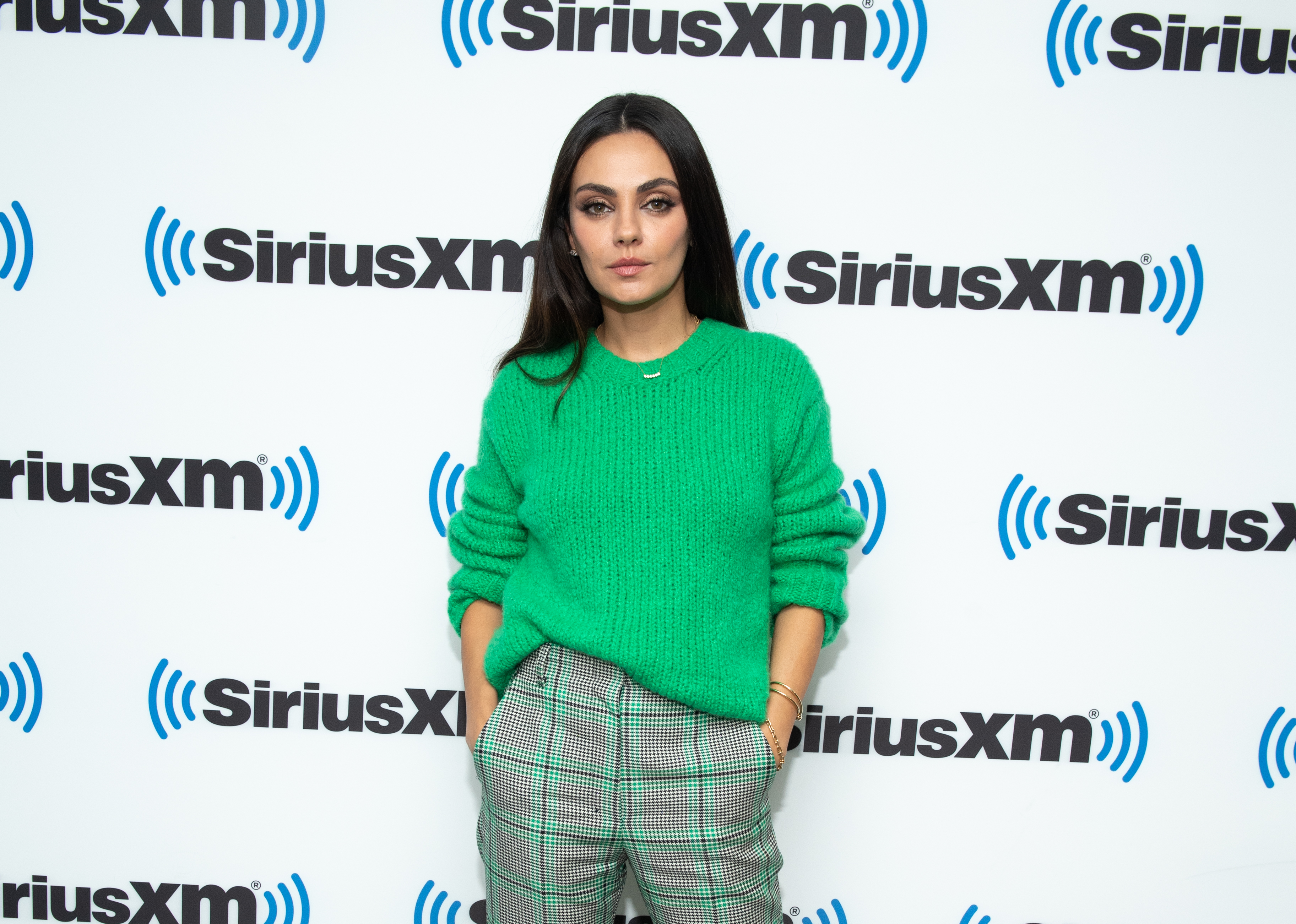 Mila Kunis visits the SiriusXM Studios on September 28, 2022, in New York City. | Source: Getty Images