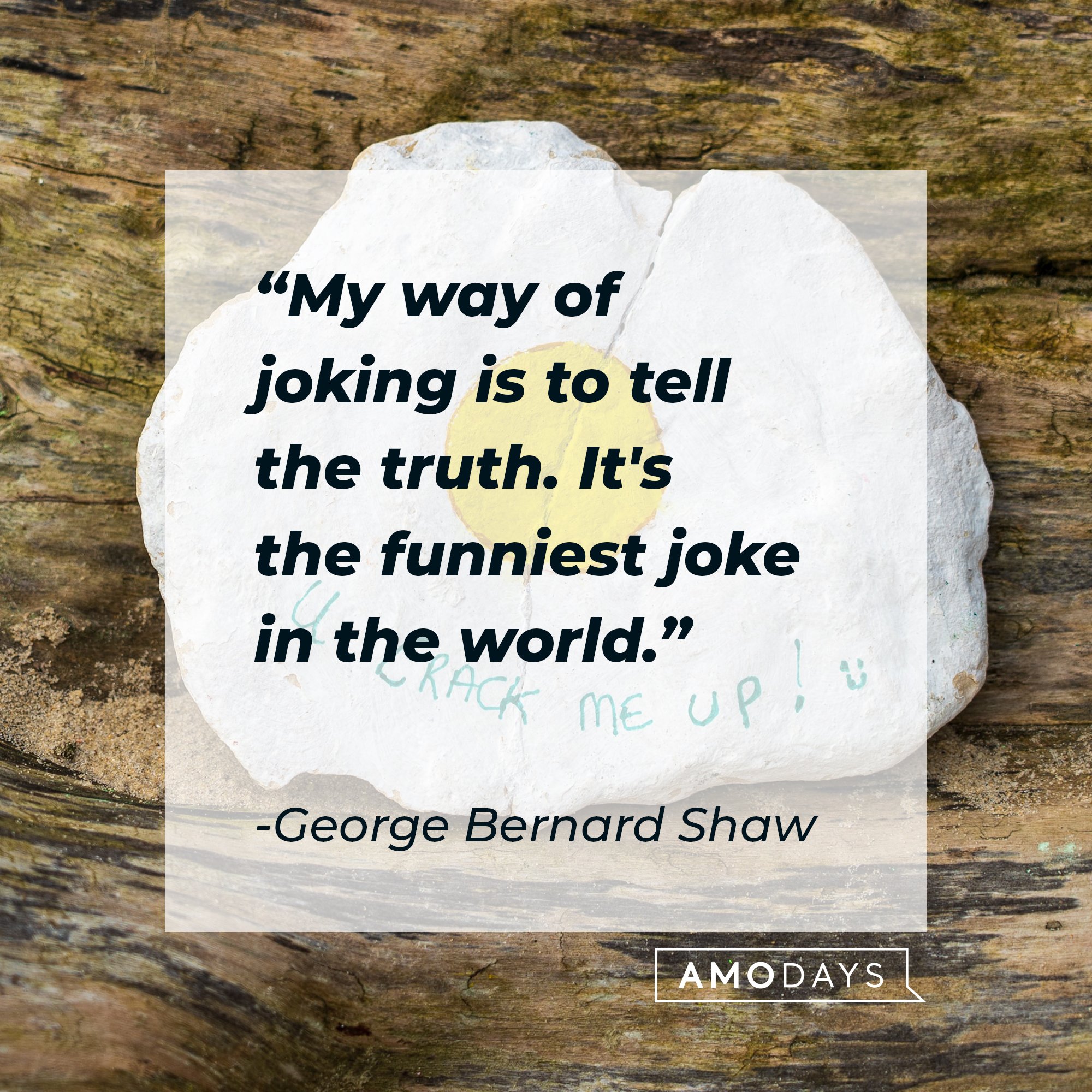 George Bernard Shaw’s quote: "My way of joking is, to tell the truth. It's the funniest joke in the world." | Image: AmoDays