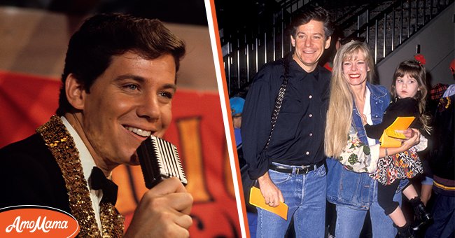 [Left] Anson Williams on "Happy Days" set; [Right] Actor Anson Williams, wife Jackie Gerken, and daughter Hannah Williams attend the 'Cop and 1/2 ' Universal City Premiere on March 28, 1993 | Source: Getty Images