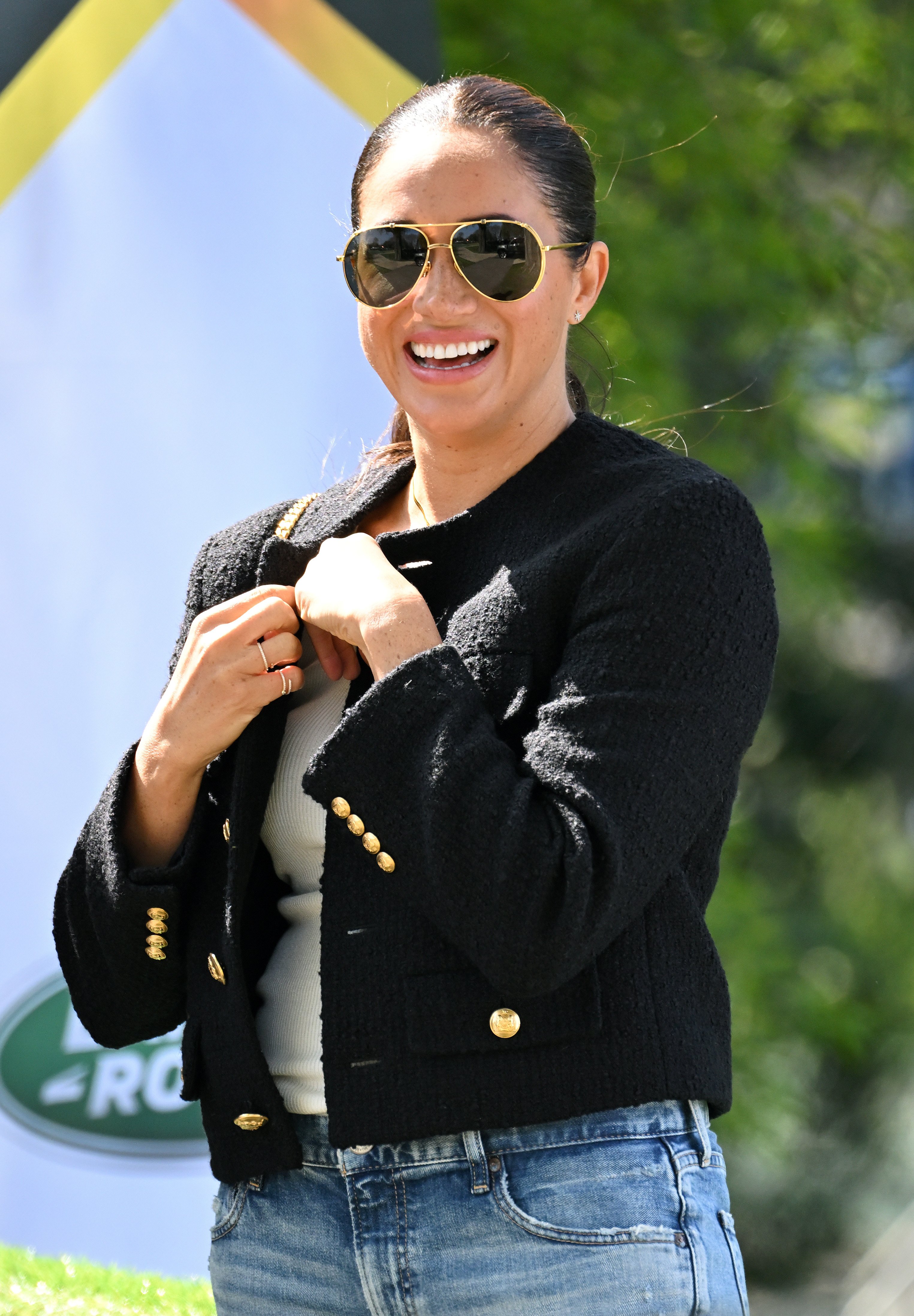 eghan, Duchess of Sussex at the Land Rover Driving Challenge during the 2022 Invictus Games at Zuiderpark on April 16, 2022 in The Hague, Netherlands. | Source: Getty Images