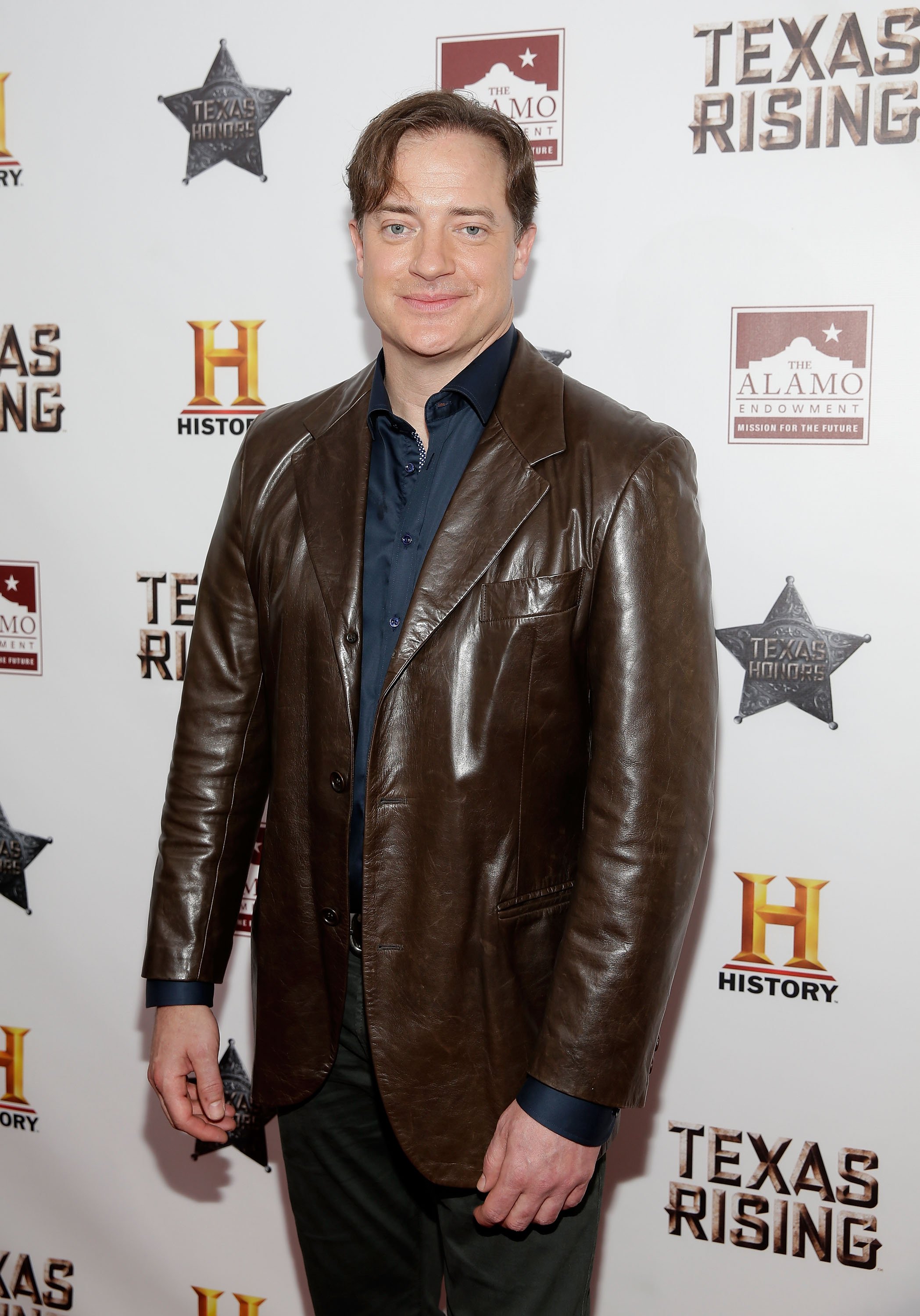 Brendan Fraser arrives at the "Texas Honors" event to celebrate the epic new HISTORY miniseries "Texas Rising" at the Alamo on May 18, 2015 | Photo: Getty Images