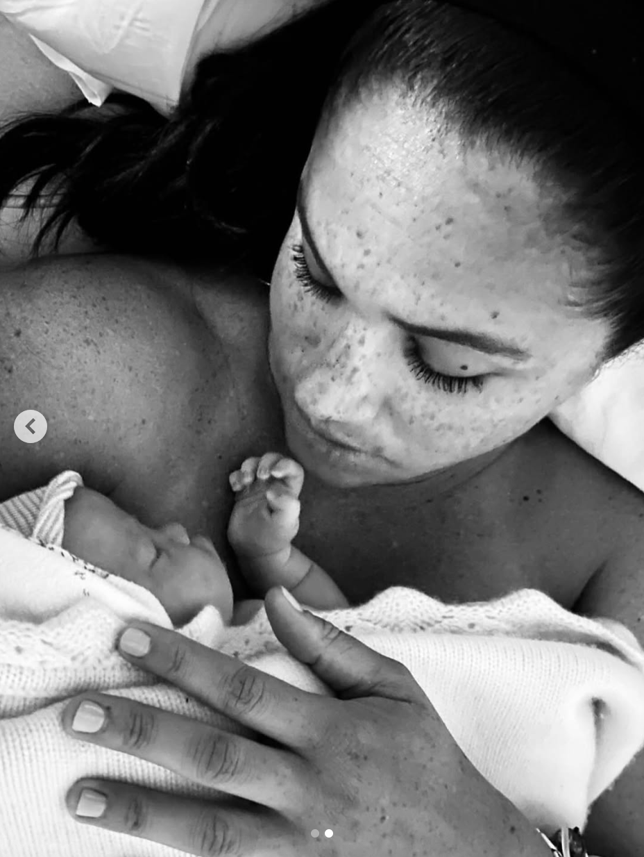 Meghan Markle is seen holding baby Lilibet against her chest, in a photo dated June 4, 2025 | Source: Instagram/meghan