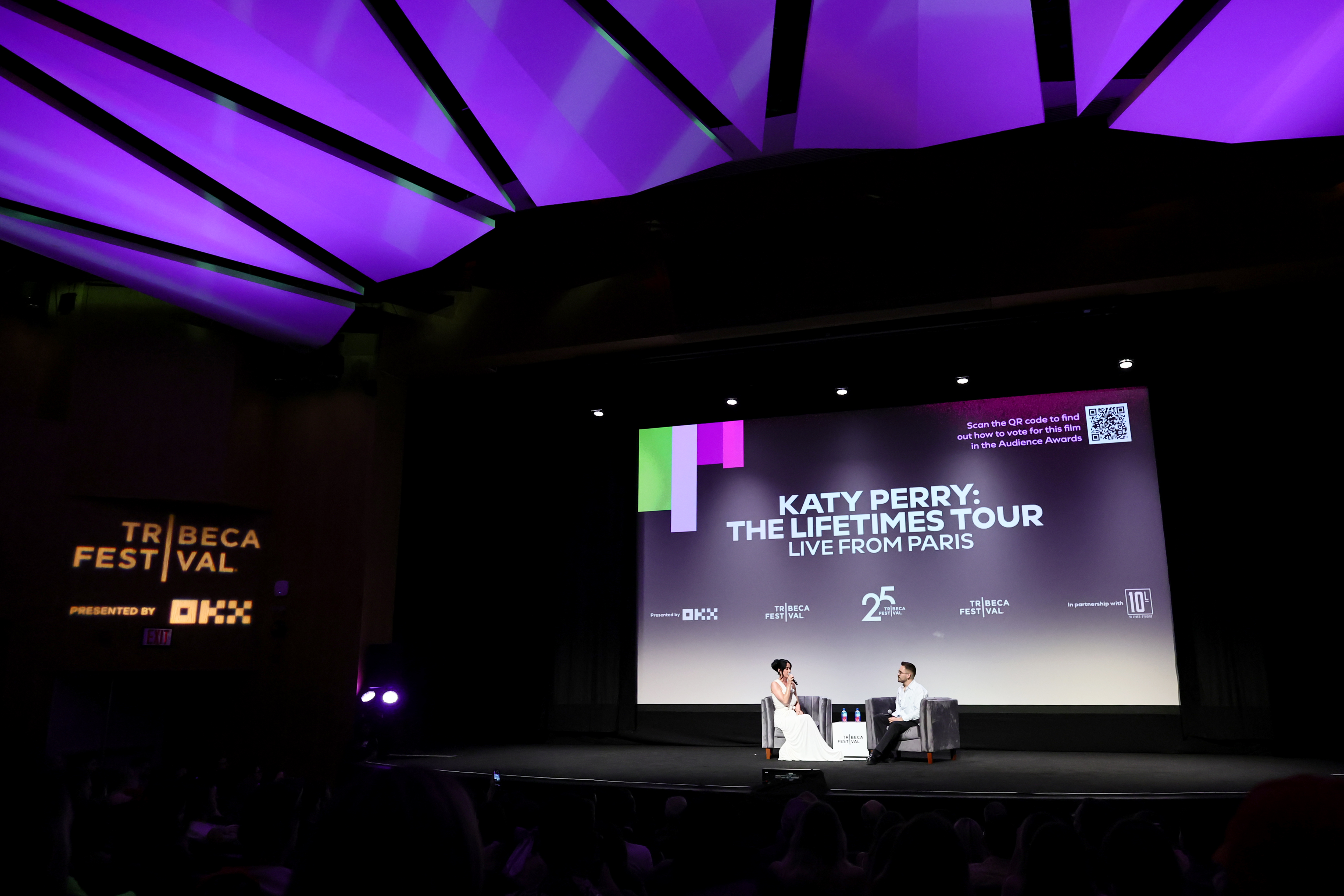 The headline-making red carpet wasn't the only reason for the night. Katy Perry later appeared onstage to discuss "The Lifetimes Tour – Live from Paris," the project that brought the crowd together in New York. | Source: Getty Images
