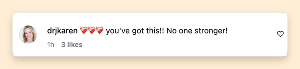 A netizen's reaction to Vanessa Trump's announcement on social media | Source: Instagram/officialvanessatrump