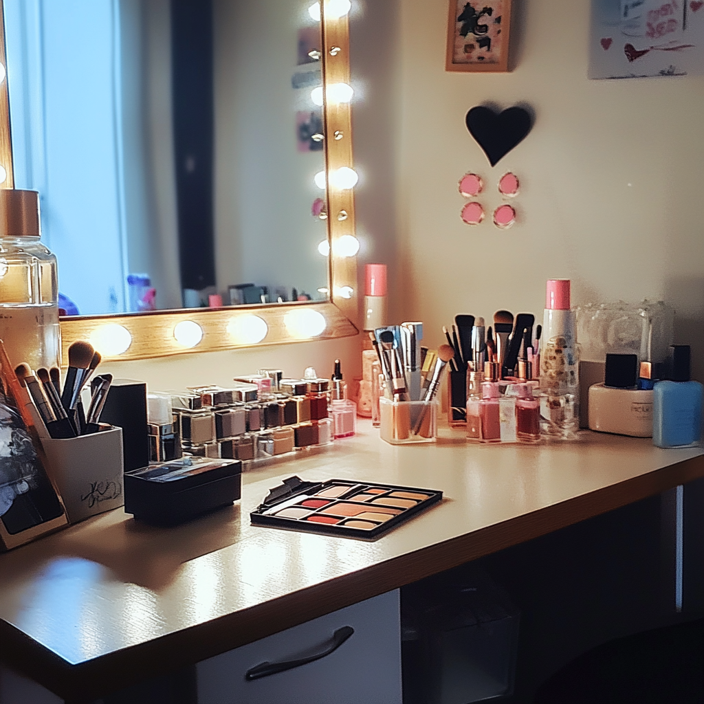 A teenage girl's dressing table | Source: Midjourney