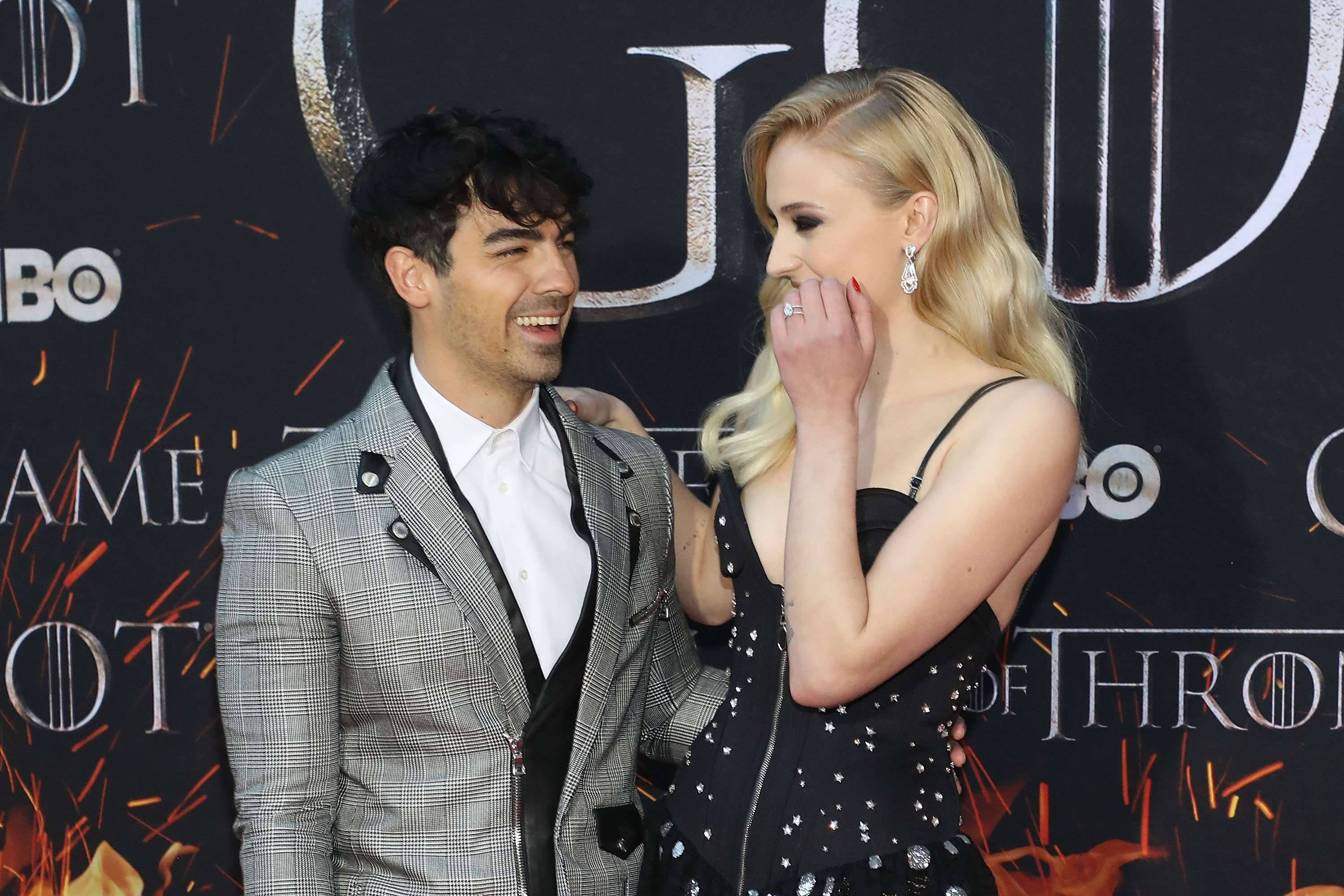 Joe Jonas and Sophie Turner attend the "Game of Thrones" season eight premiere in New York City on April 3, 2019 | Source: Getty Images