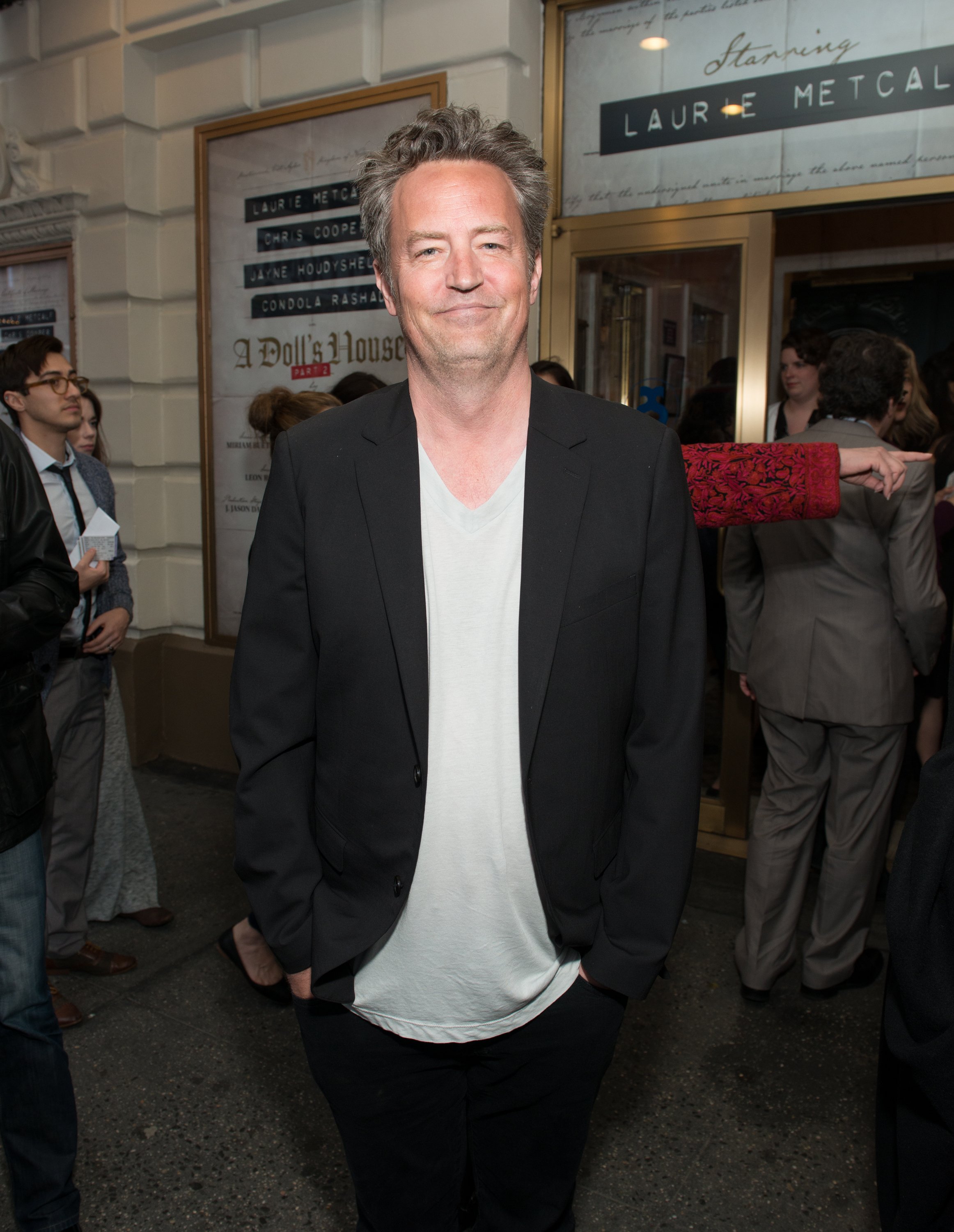 Matthew Perry attends the opening night of "A Doll's House, Part 2" on April 27, 2017, in New York City. | Source: Getty Images.