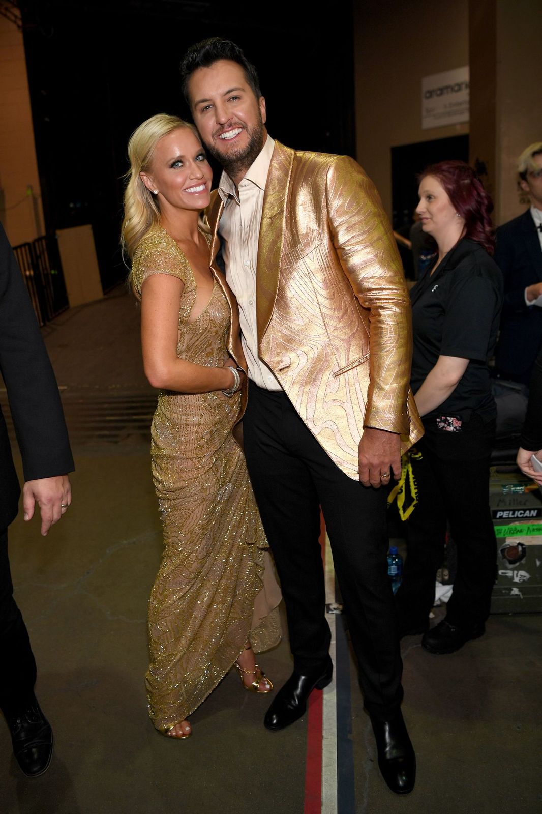 Caroline and Luke Bryan pose backstage during the 54th Academy Of Country Music Awards on April 07, 2019, in Las Vegas, Nevada | Photo: Denise Truscello/ACMA2019/Getty Images