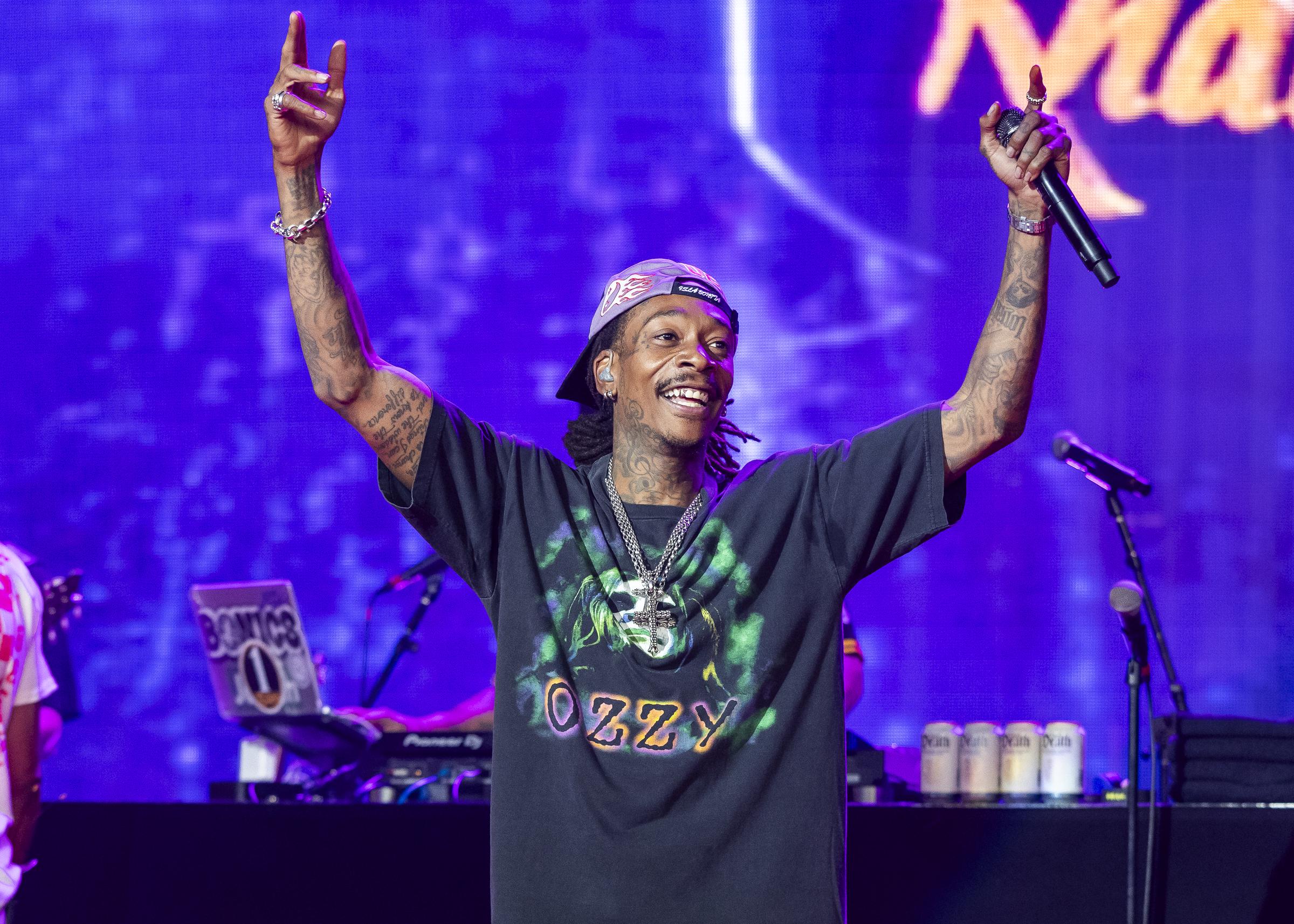 Wiz Khalifa performs at Pine Knob Music Theatre on June 16, 2026, in Clarkston, Michigan. | Source: Getty Images