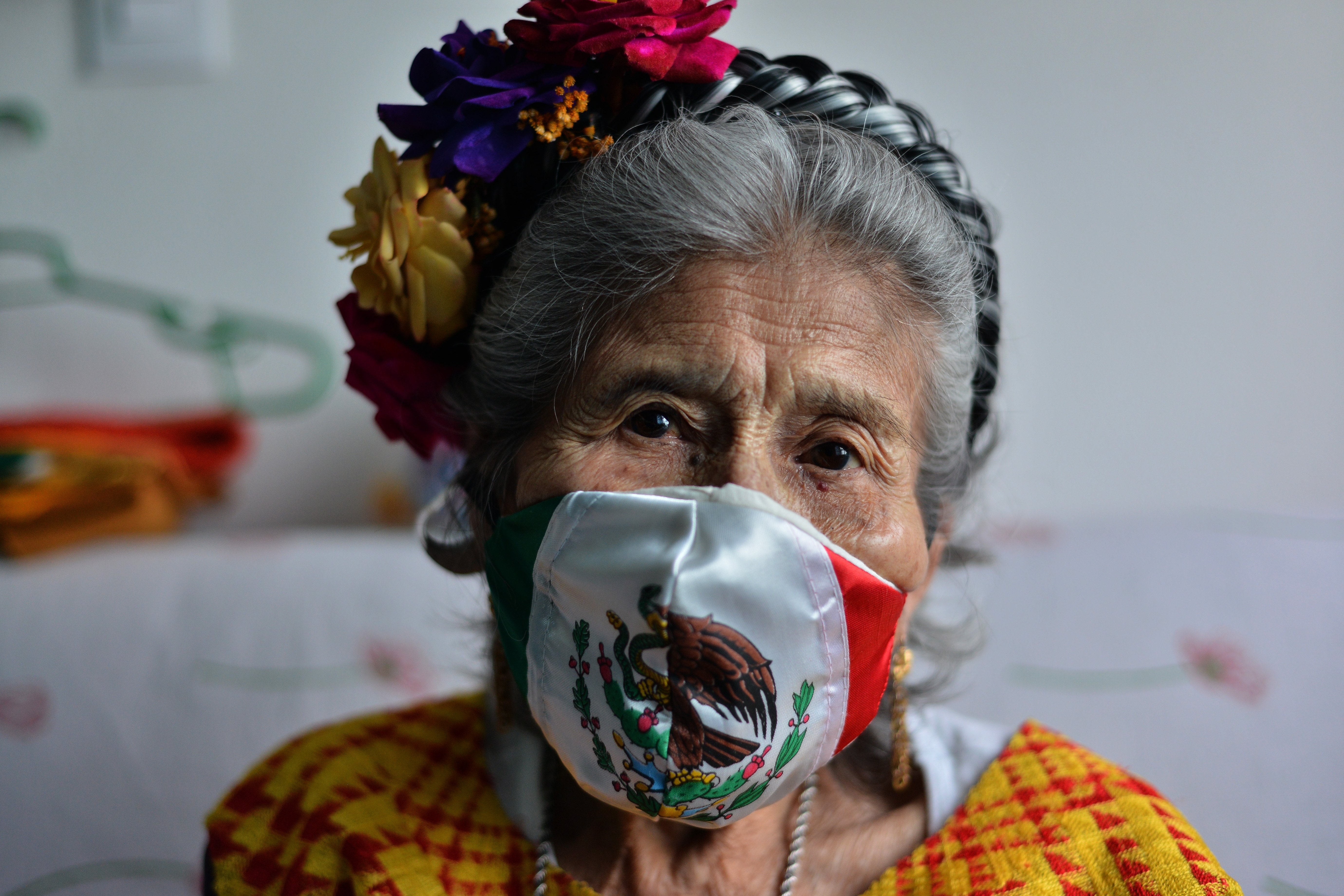Maria Elena Cuevas, de 94 años. Mayo, 2020. | Foto: Getty Images