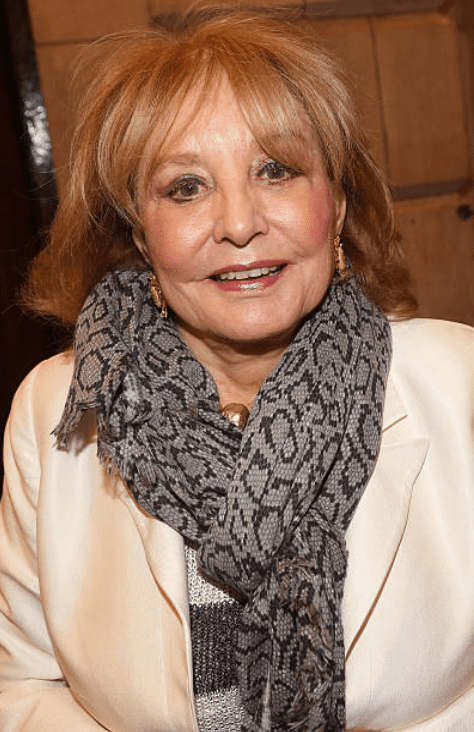 Barbara Walters in one of her last public appearances as she poses at premiere show for the "Fully Committed," on Broadway, on April 25, 2016, New York City | Source: Getty Images (Photo by Bruce Glikas/FilmMagic)