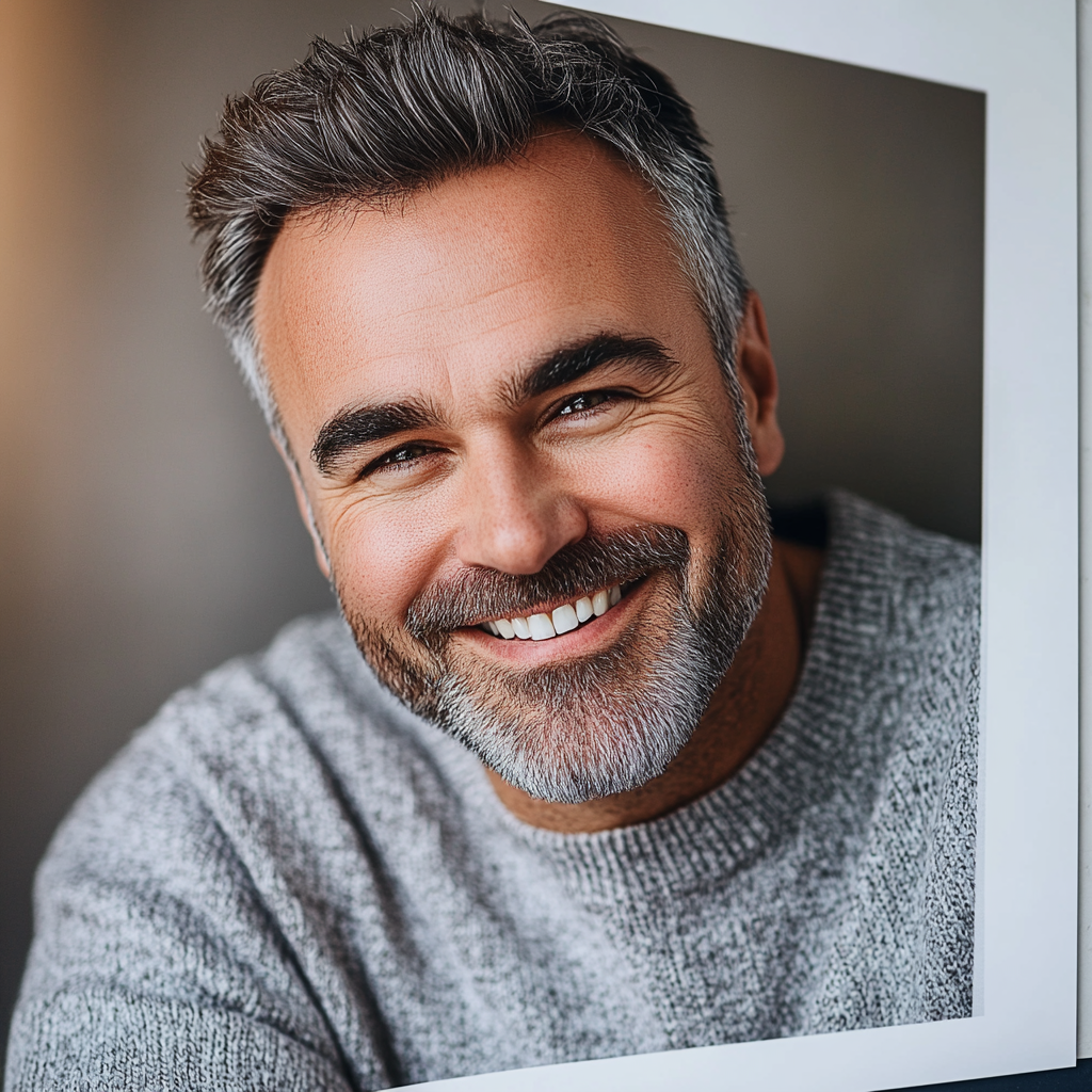 A closeup photo of a man grinning | Source: Midjourney