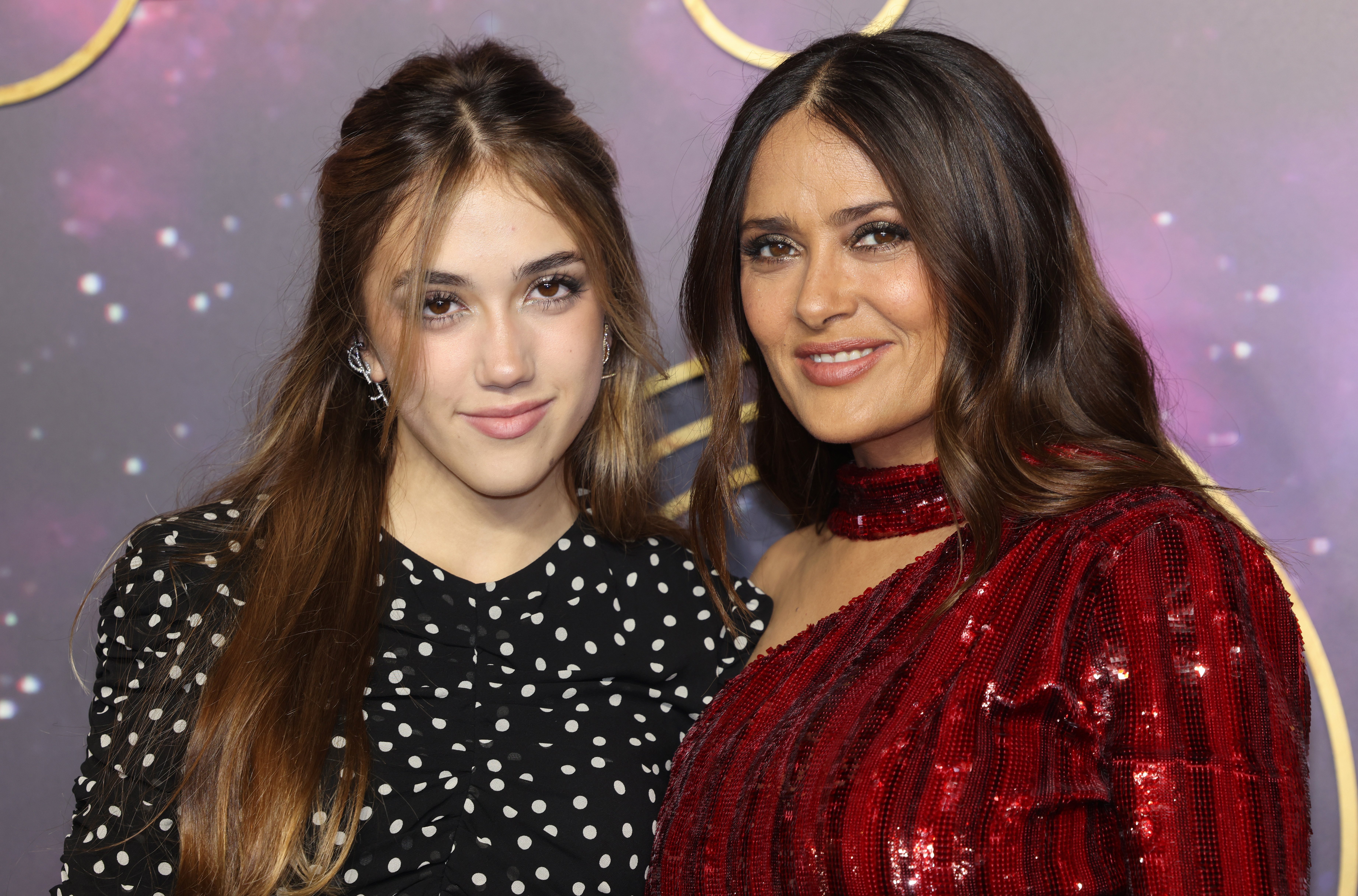 Salma Hayek (R) with her daughter Valentina Paloma Pinault attend the "Eternals" UK Premiere at the BFI IMAX Waterloo on October 27, 2021. | Photo: Getty Images