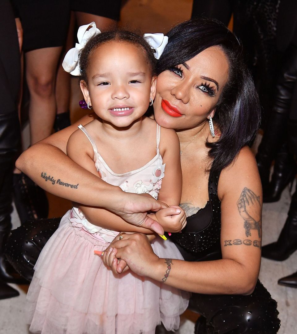 Tameka "Tiny" Harris poses with her daughter Heiress Diana Harris backstage during "Majic 107.5 After Dark" at City Winery on September 03, 2019. | Source: Getty Images