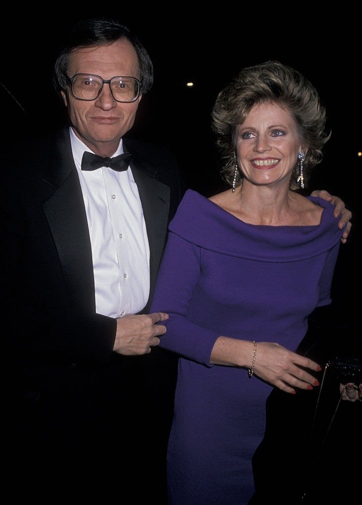Larry King and Sharon Lepore at Academy of Music's Norman Pattiz Concert Hall Dedication on Feb 21, 1989  | Photo: Getty Images