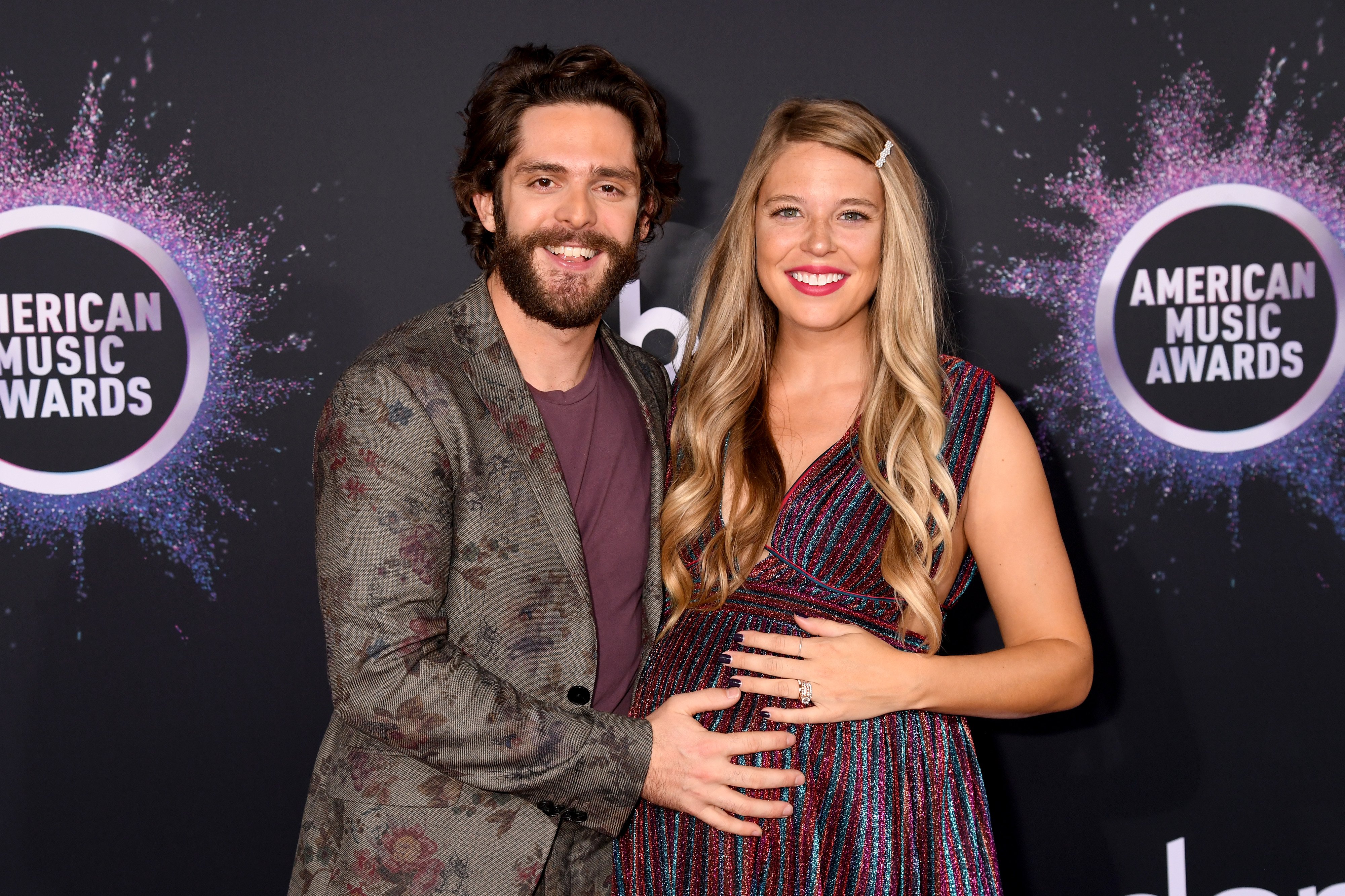 Thomas Rhett and Lauren Akins attend the 2019 American Music Awards at Microsoft Theater on November 24, 2019, in Los Angeles, California. | Source: Getty Images