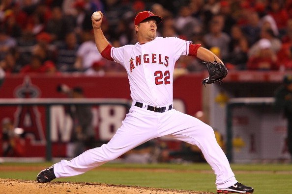 Trevor Bell #22 of the Los Angeles Angels during the game against the Oakland Athletics in Anaheim, California.| Photo: Getty Images.