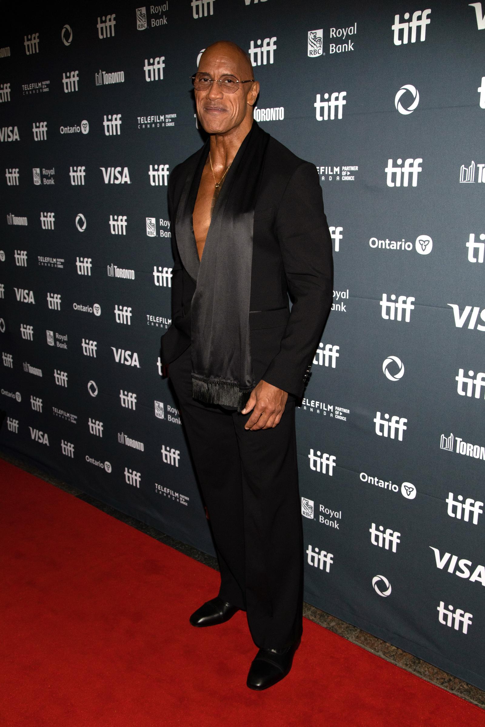 Dwayne Johnson at the premiere of "The Smashing Machine" during the Toronto International Film Festival on September 8, 2025 | Source: Getty Image