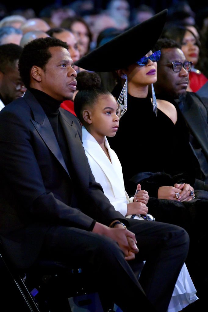 Jay-Z, Blue Ivy & Beyonce at the 60th Annual GRAMMY Awards in New York City on Jan. 28, 2018. | Photo: Getty Images