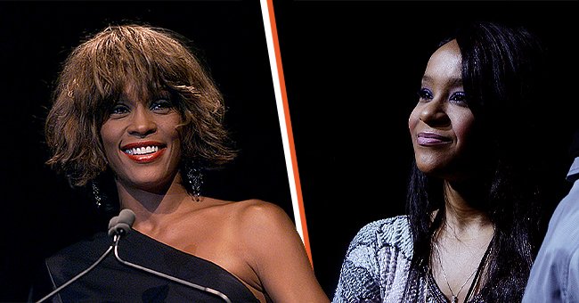 A side-by-side photo of Whitney Houston and Bobbi Kristina. | Source: Getty Images