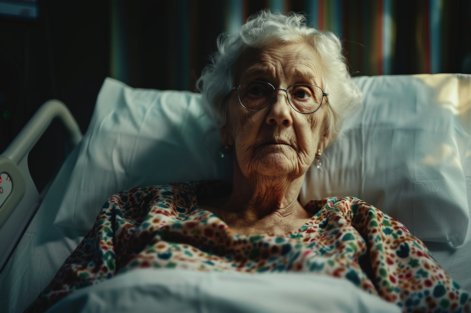 An older woman in bed | Source: Midjourney