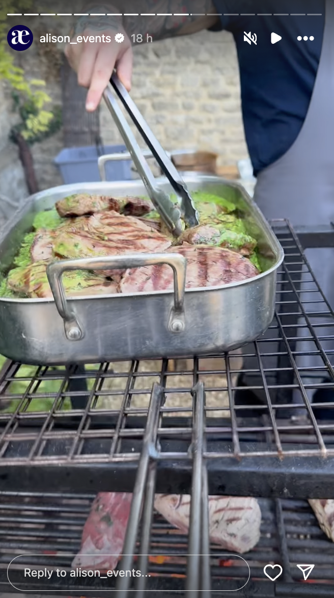 Some of the food served at Jesse Light and Jesse Bongiovi's five-day wedding celebration, posted on July 15 | Source: Instagram/alison_events