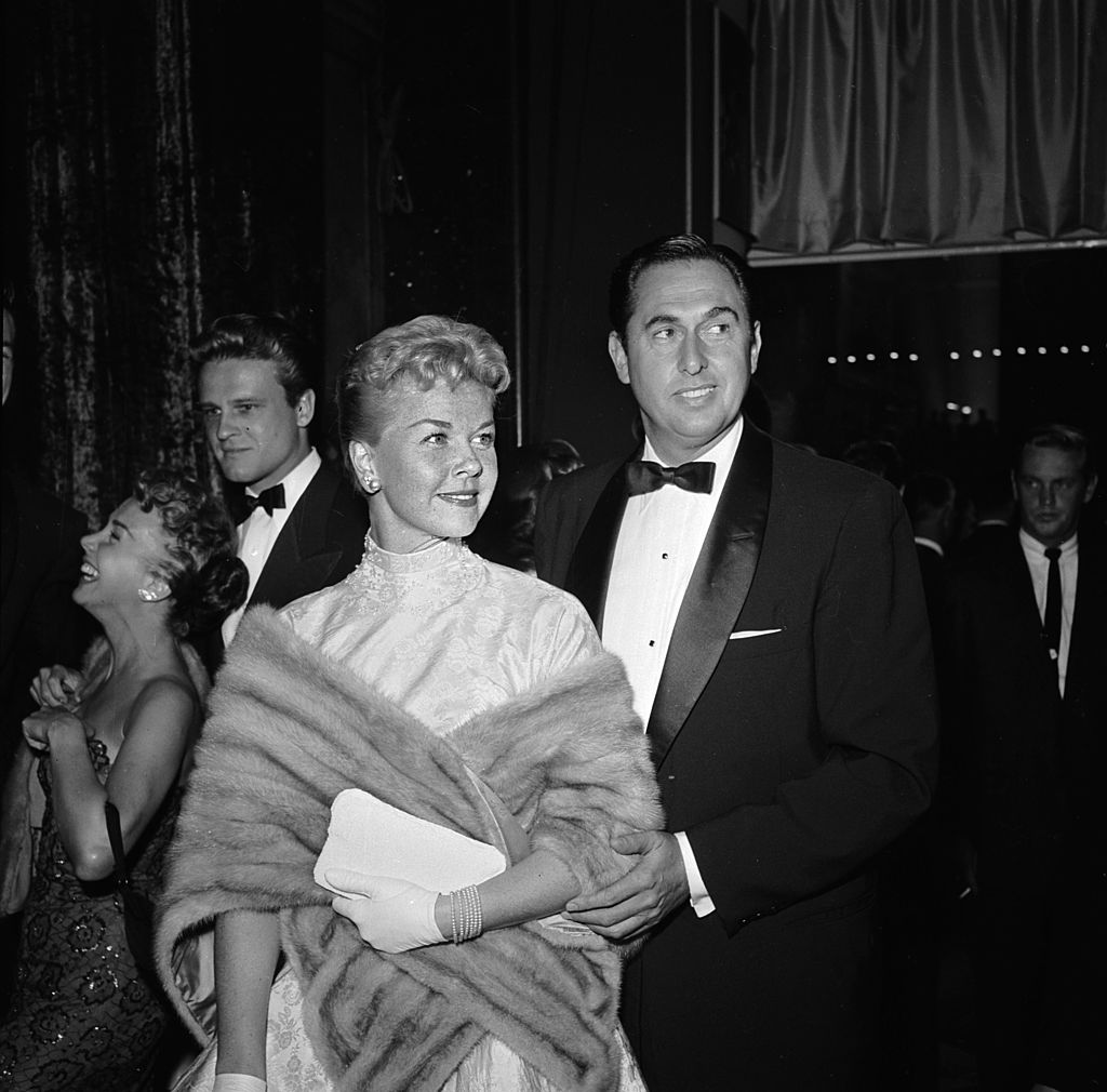 American actress Doris Day with husband Marty Melcher at the film premiere of 'A Star Is Born' featuring Judy Garland October 13, 1954. | Photo: Getty Images