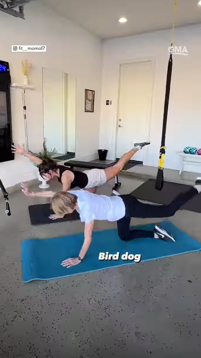 Edna Giordano and Dalyce Radke working out | Source: Instagram/fit_momof7