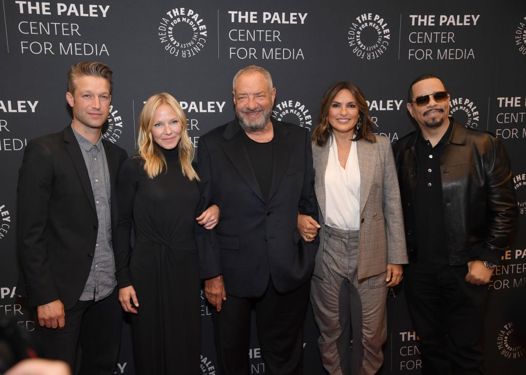 Peter Scanavino, Kelli Giddish, Dick Wolf, Marishka Hargitay and Ice-T attend the "Law & Order: SVU" Television Milestone Celebration | Getty Images